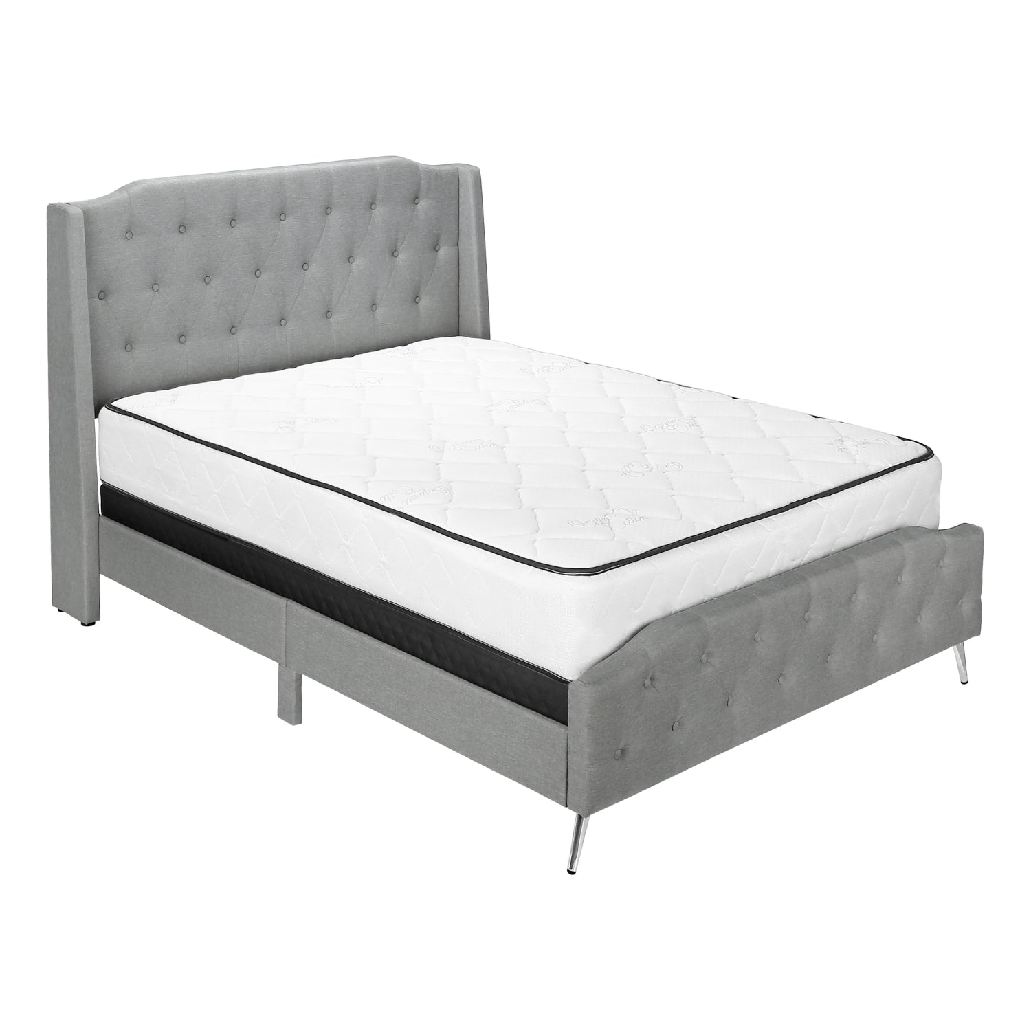 Jeanne - Queen Bed - Grey Fabric