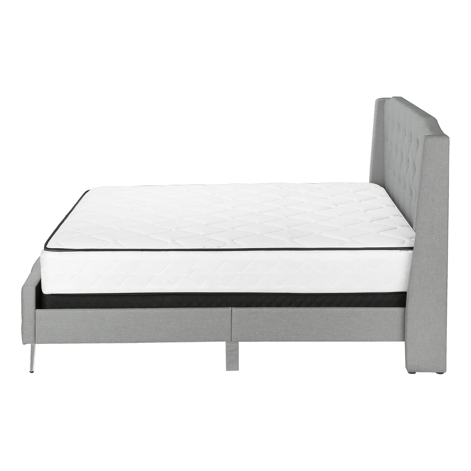 Jeanne - Queen Bed - Grey Fabric