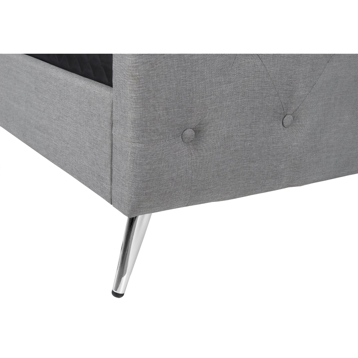 Jeanne - Queen Bed - Grey Fabric