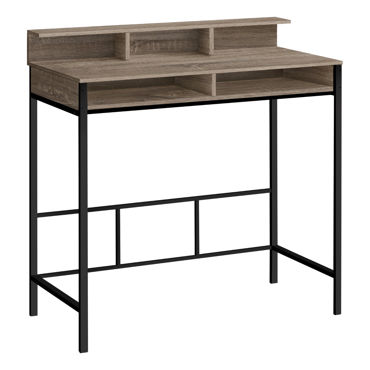 Kerian - Standing Height Office Desk - Dark Taupe