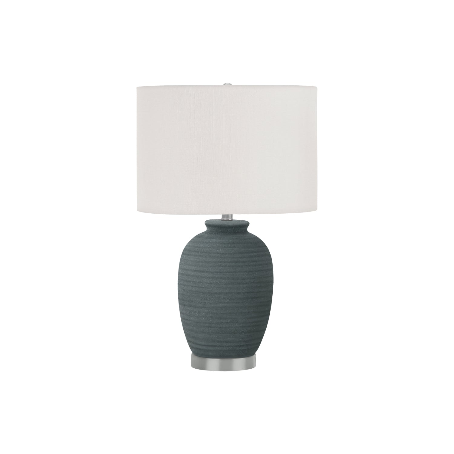 Table Lamp - 24"H / Ceramic Blue / Ivory