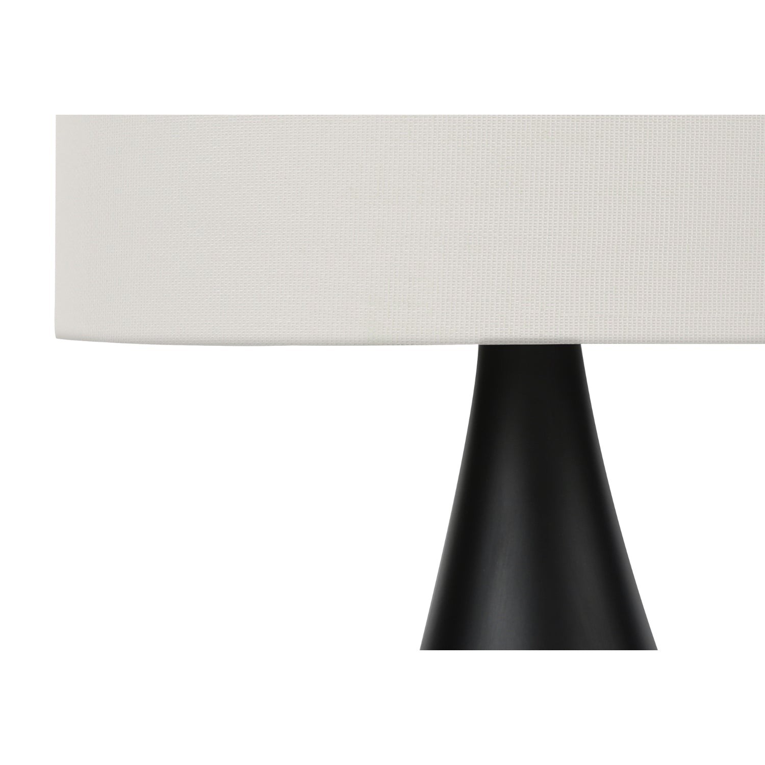 Table Lamp - 2PCX / 18"H / Black Metal / Ivory