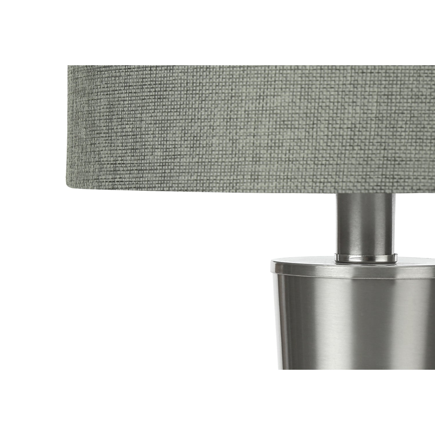 Table Lamp - 2MCX / 24"H / Silver Metal / Gray / USB