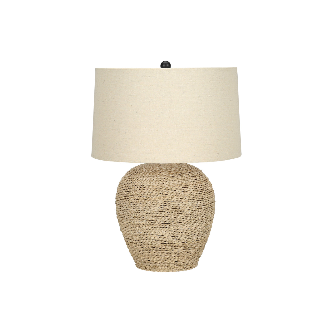 Table Lamp - 25"H / Beige Rattan / Beige