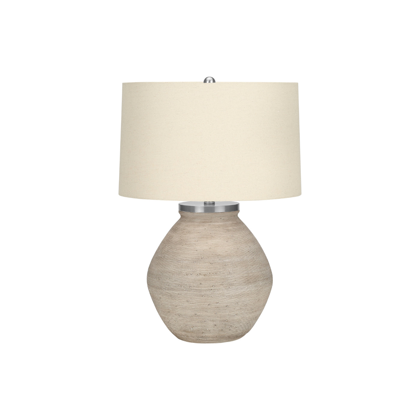 Table Lamp - 25"H / Creme Beton / Beige
