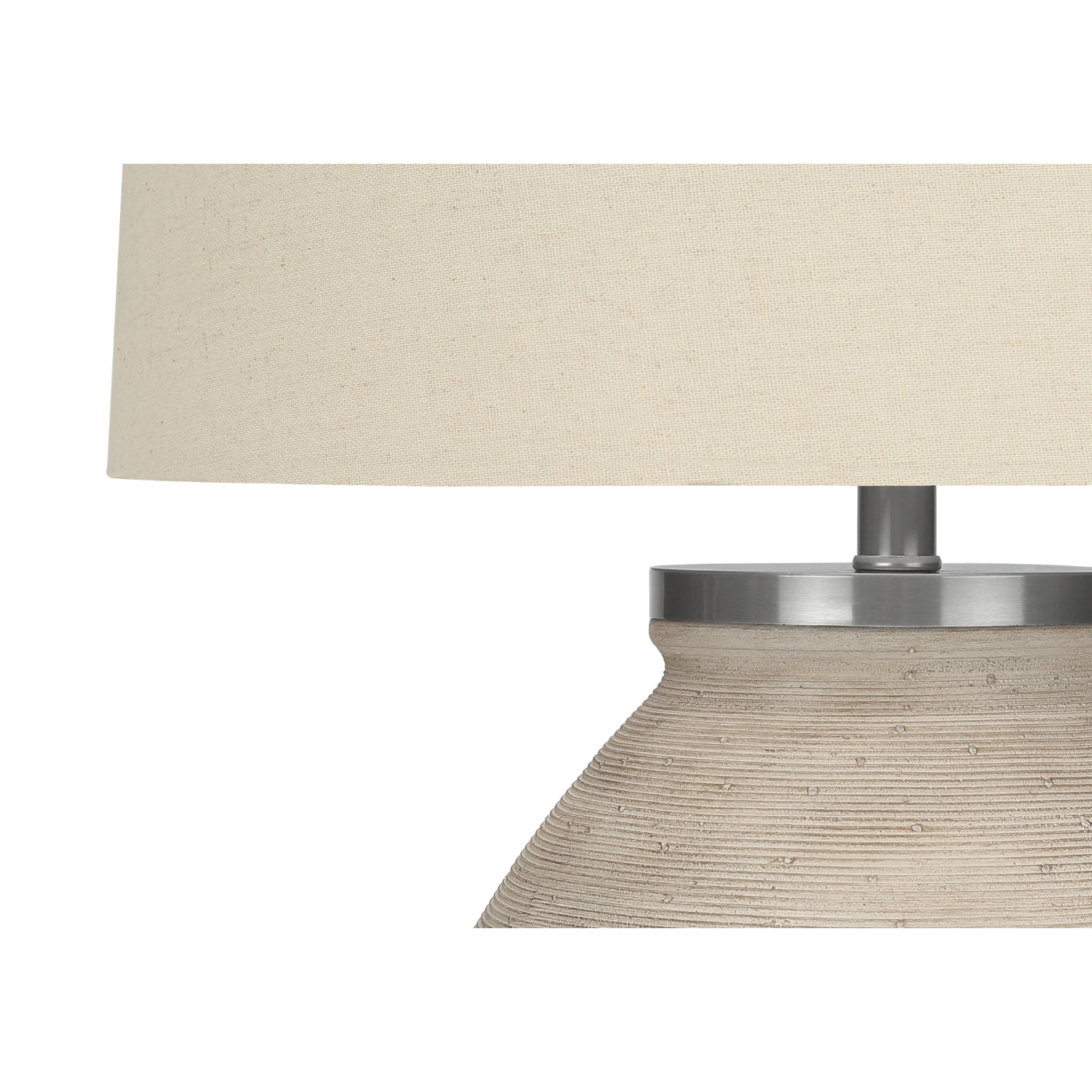 Table Lamp - 25"H / Creme Beton / Beige