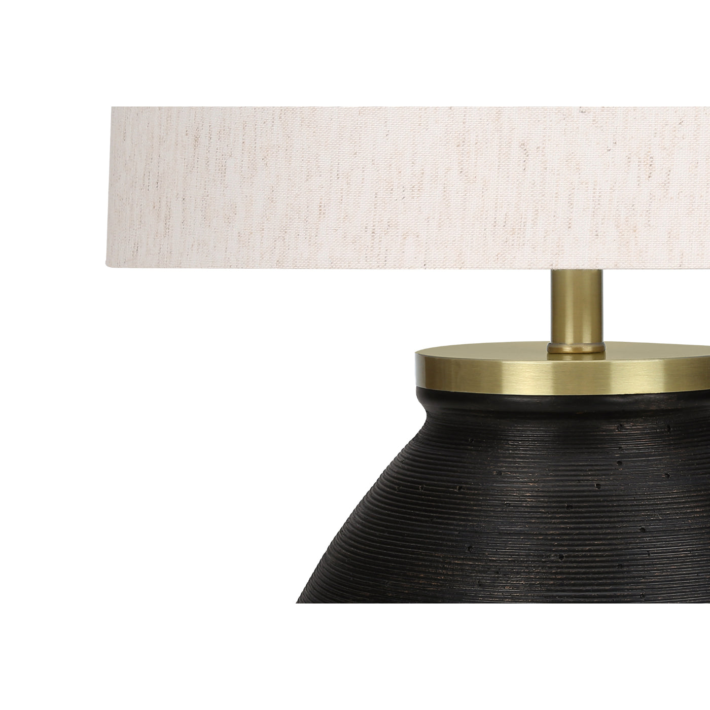 Table Lamp - 25"H / Concrete Black / Ivory