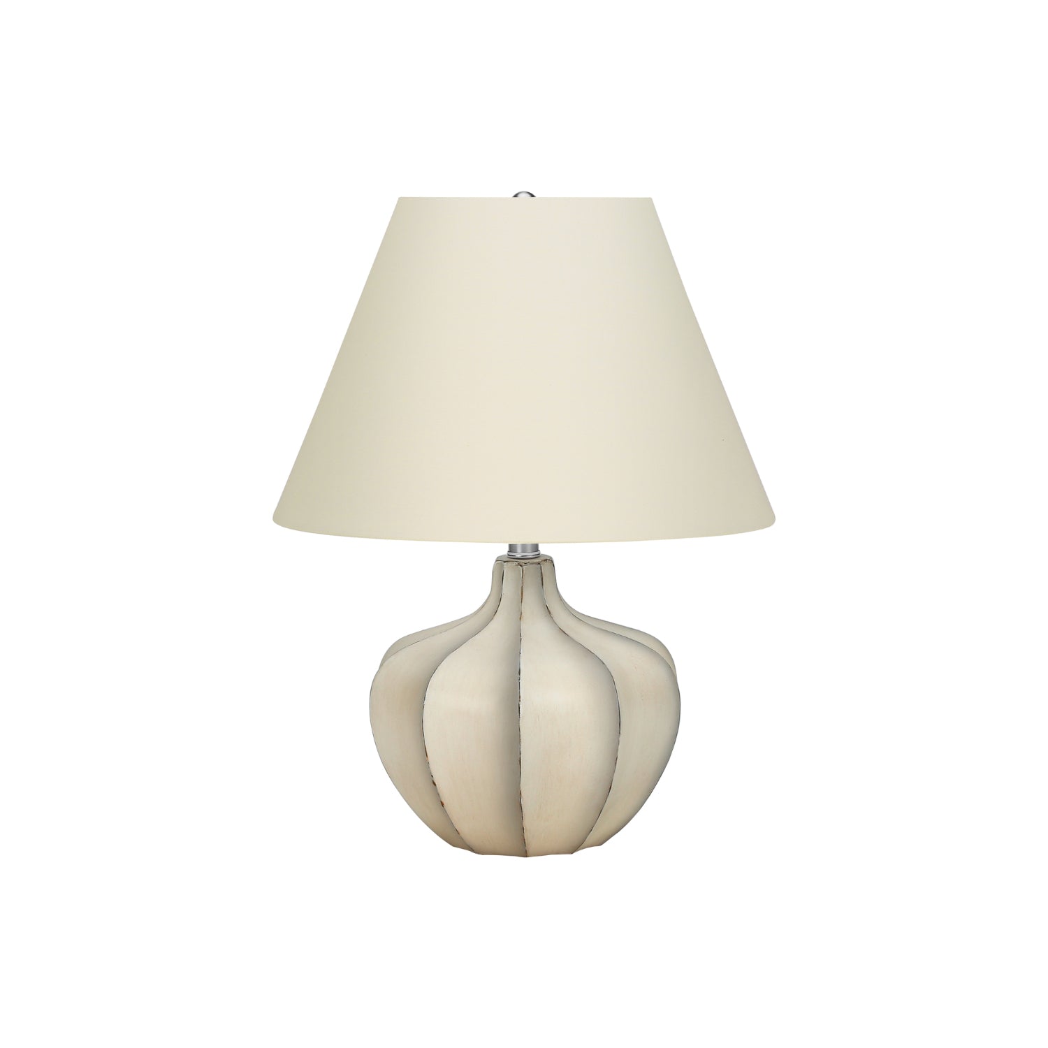 Table Lamp - 21"H / Cream Resin / Ivory