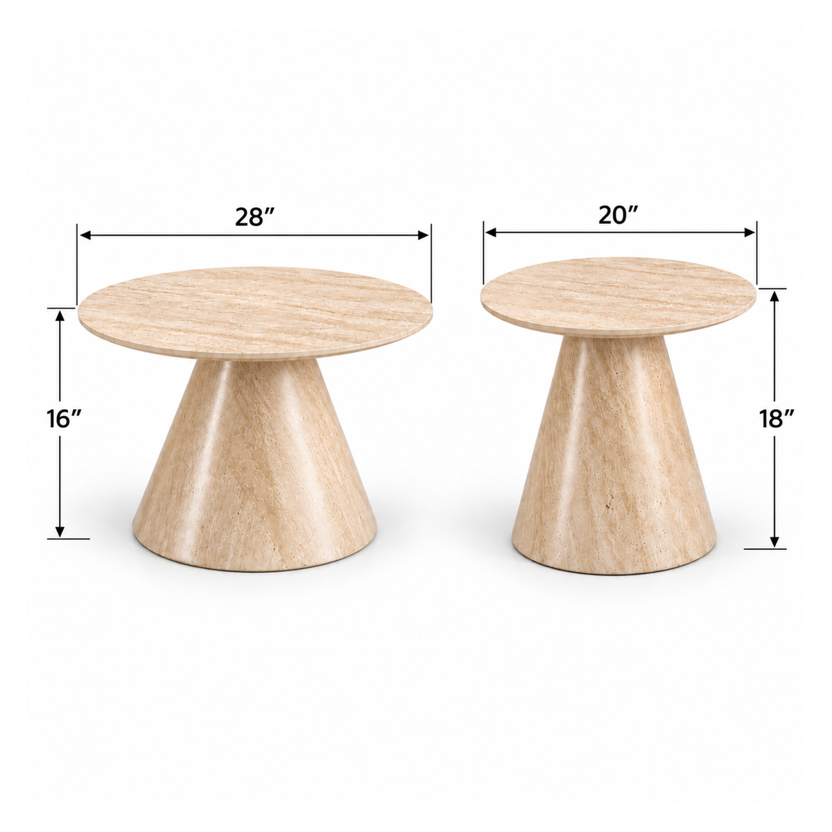 Amory - Coffee Table Set - Light Travertine