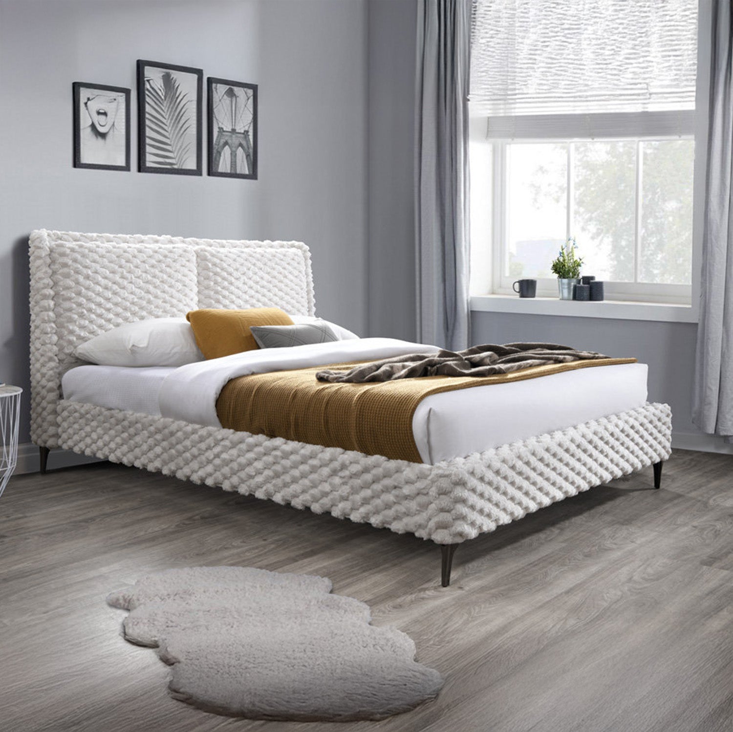 Rovena - Queen Bed - Beige
