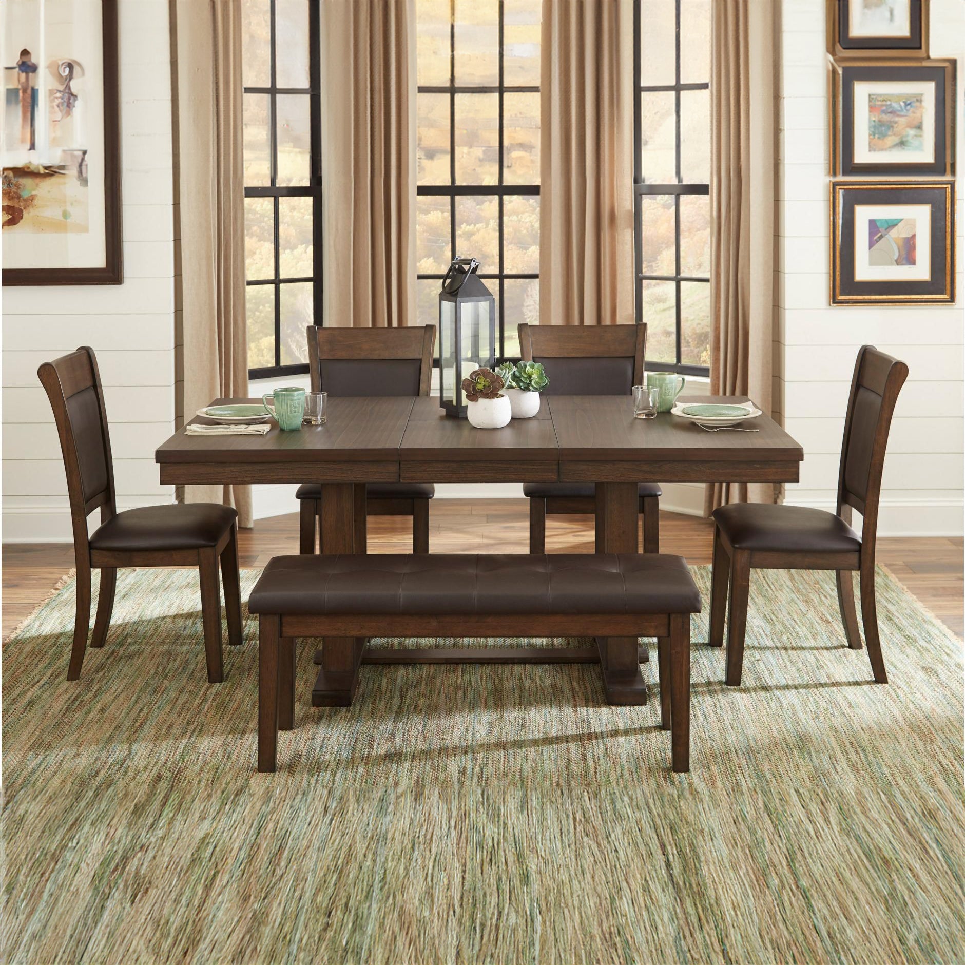 Augustine - Dining Table Set - Brown