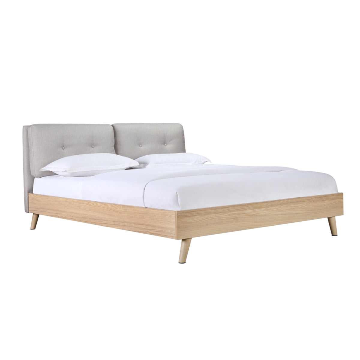 Jumana - Queen Bed - Beige Fabric