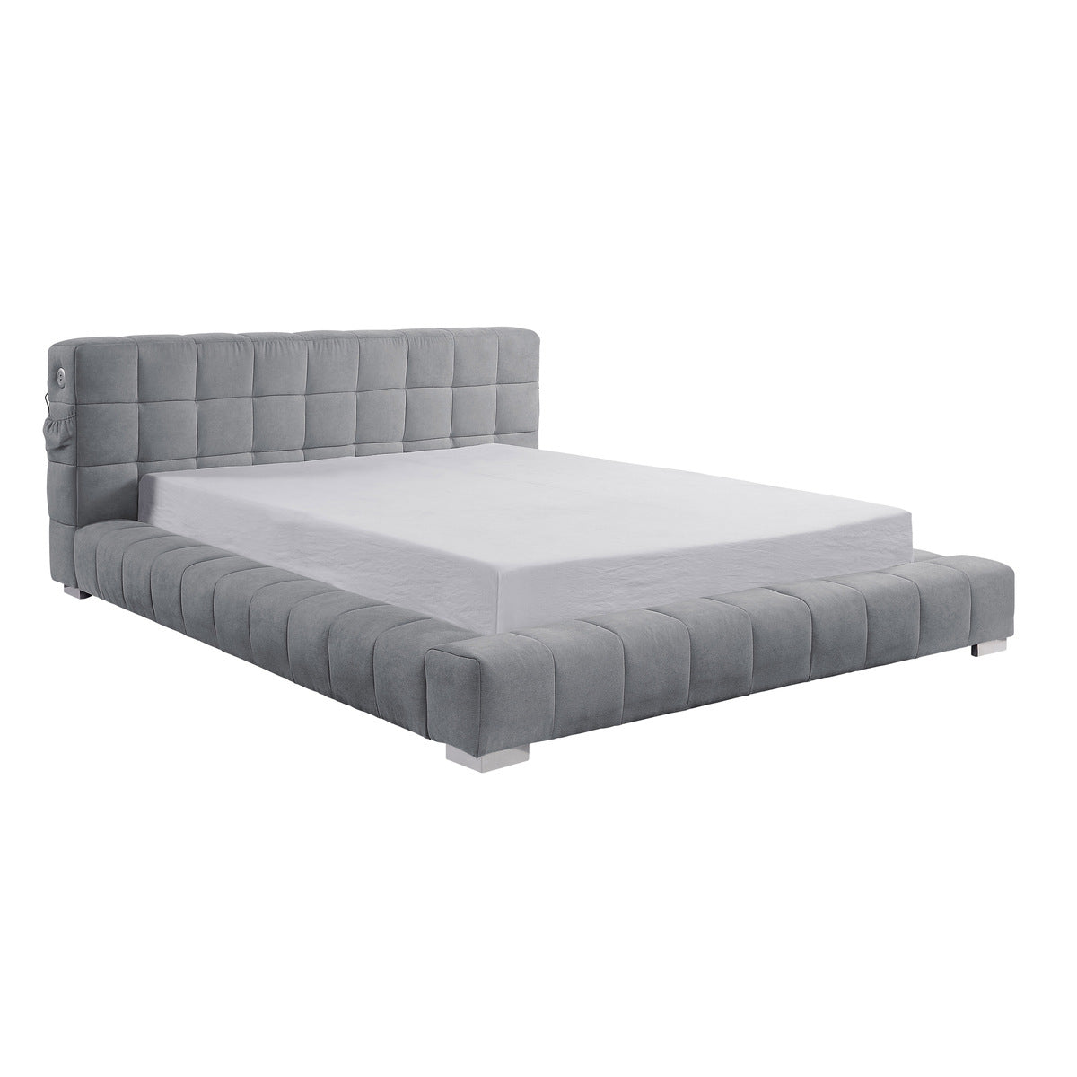Modena - Queen Bed - Gray Fabric