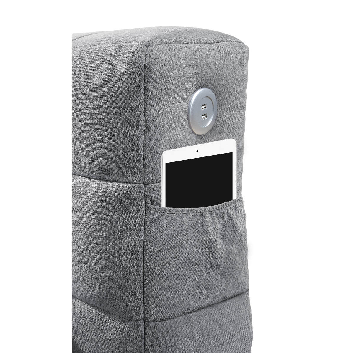 Modena - Queen Bed - Gray Fabric