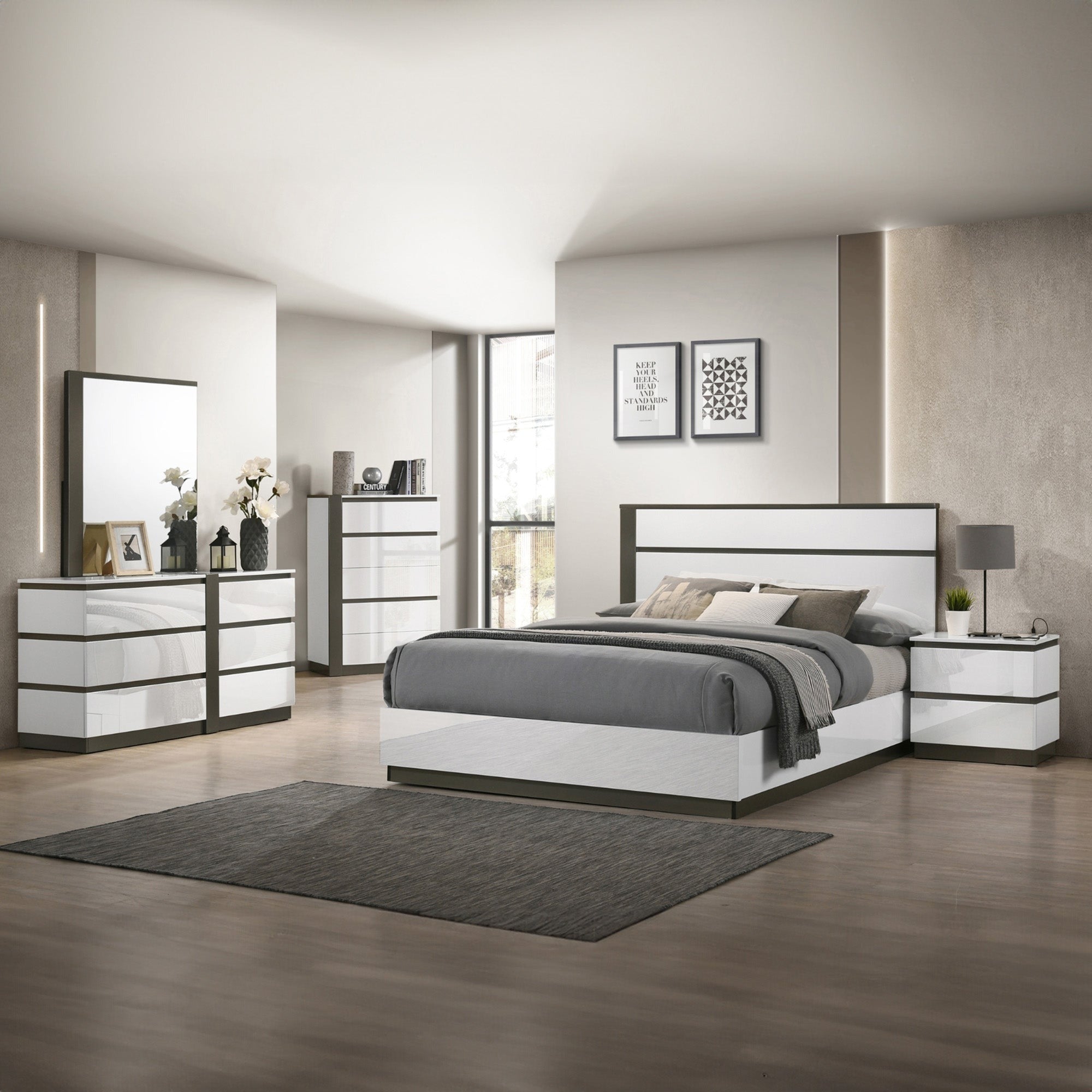 Allister - Bedroom Set - Glossy White