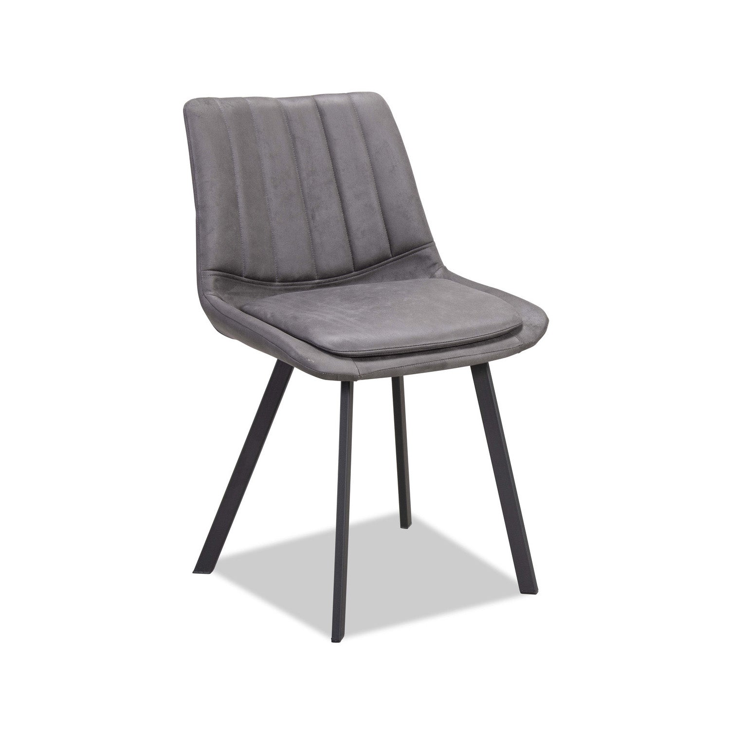 Carrie - Chaise de Salle à Manger - Tissu Gris Anthracite