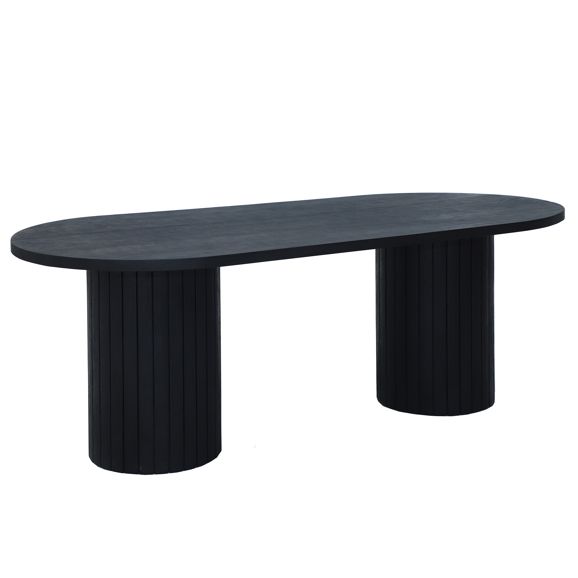 Celia - Dining Table - Solid Black Wood