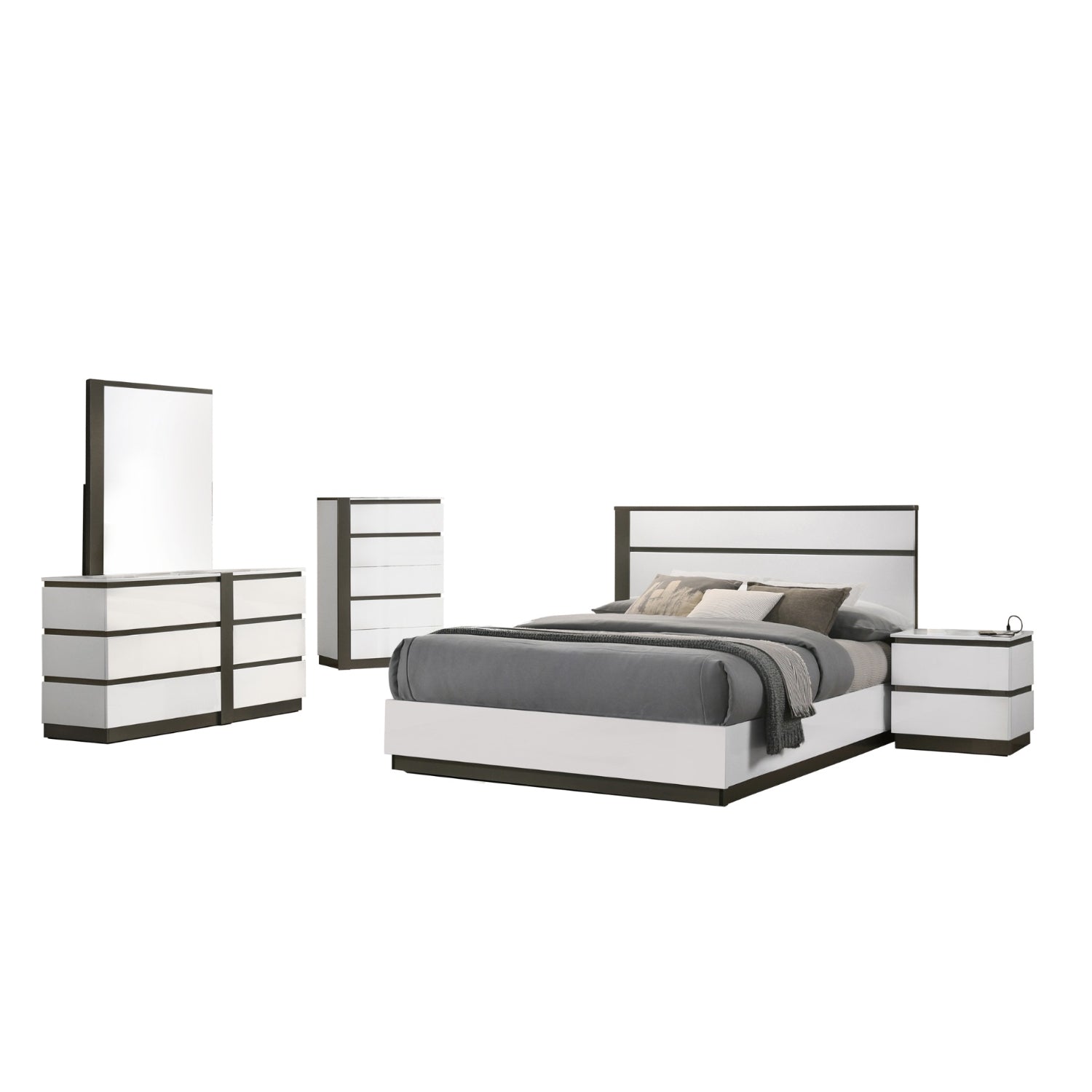 Allister - Bedroom Set - Glossy White