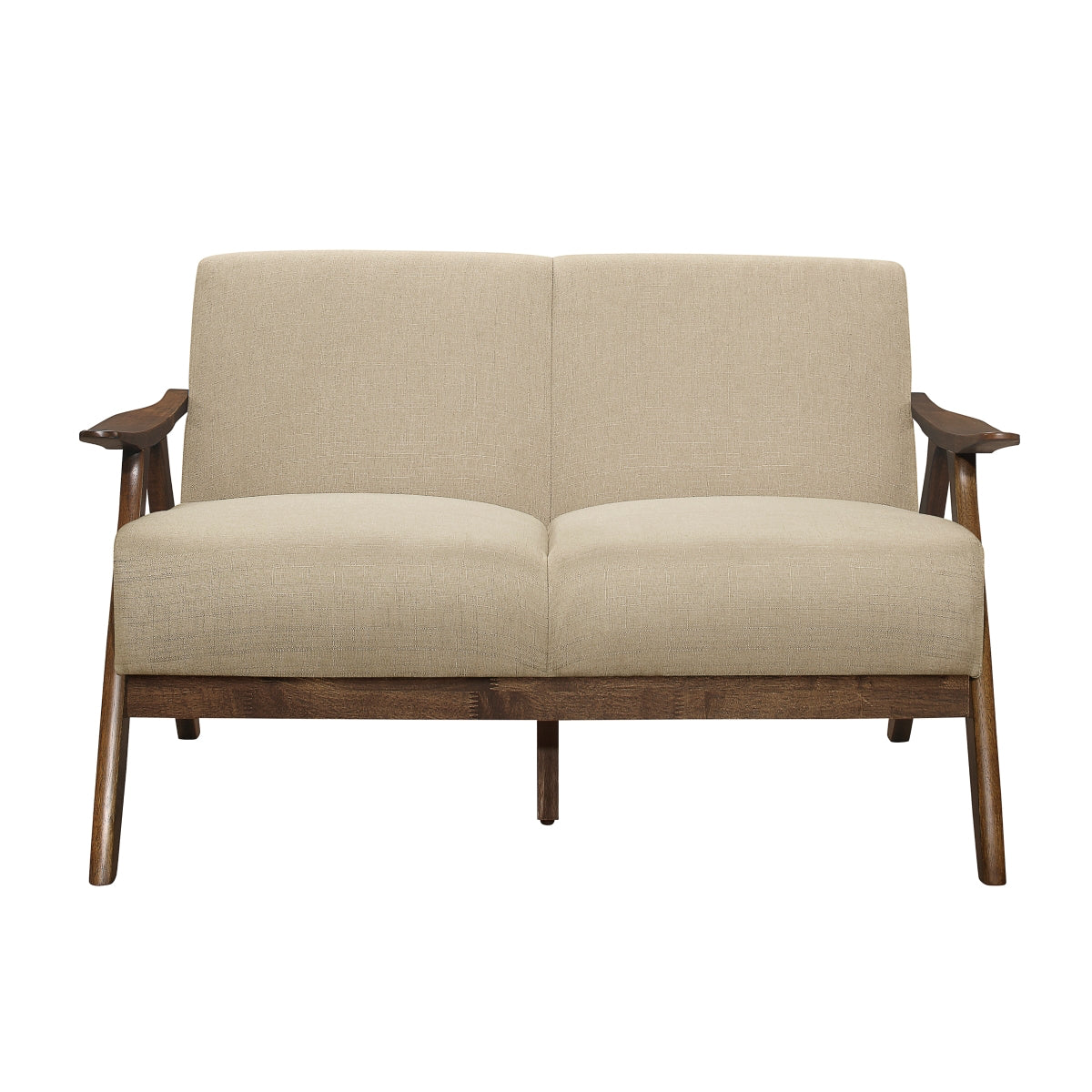 Damala - Loveseat - Light Brown Fabric