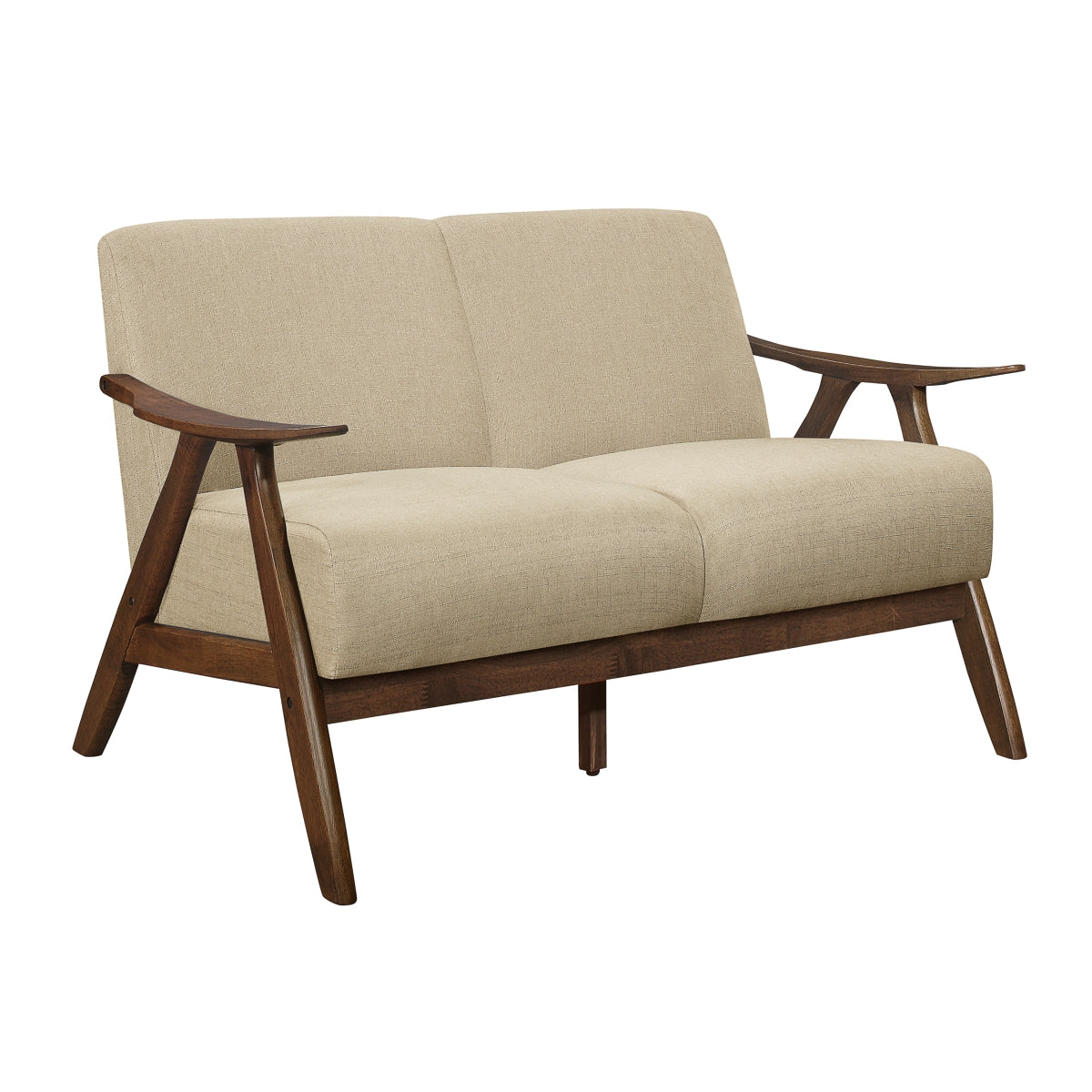 Damala - Loveseat - Light Brown Fabric