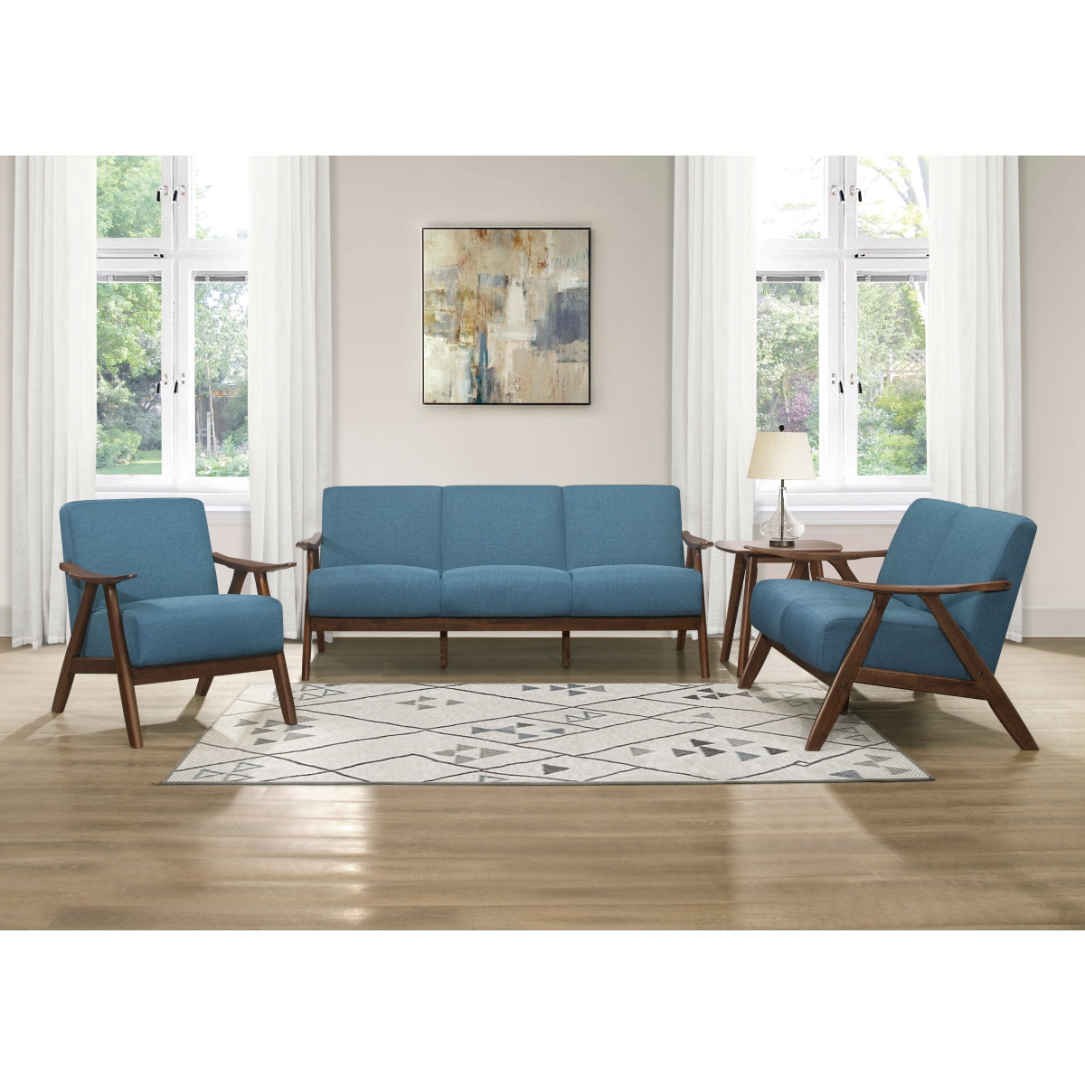 Damala - Chaise d'appoint - Tissu Bleu