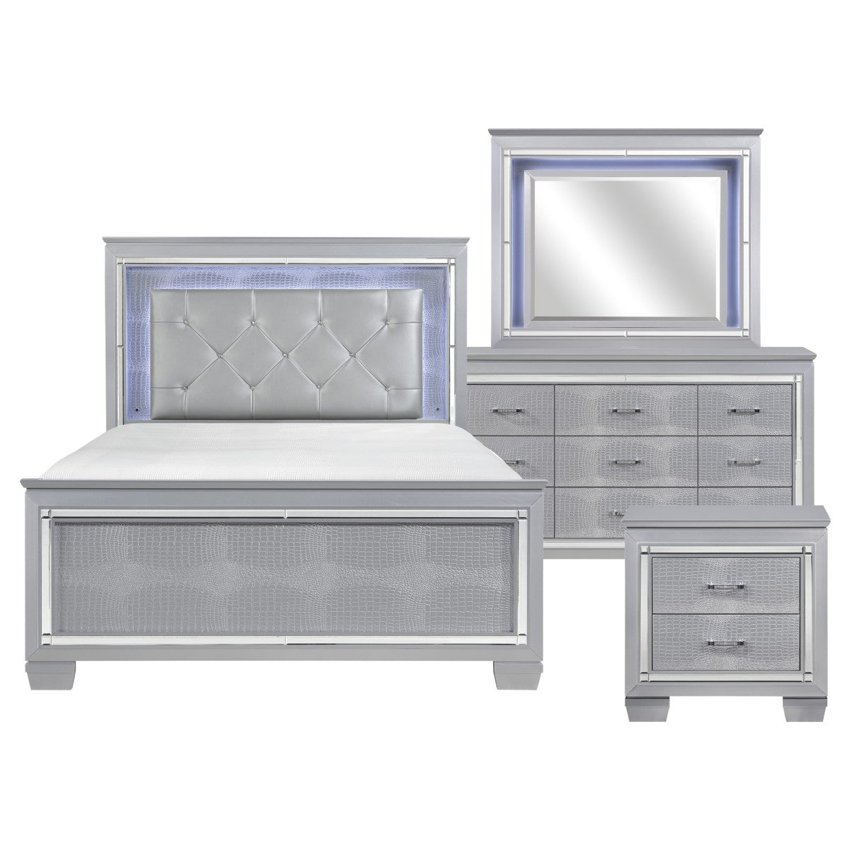 Allura - Bedroom Set - Silver Grey