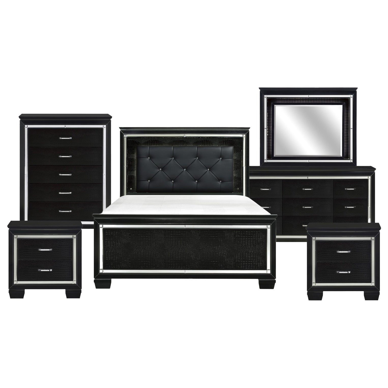 Bedroom Set - Black - Allura