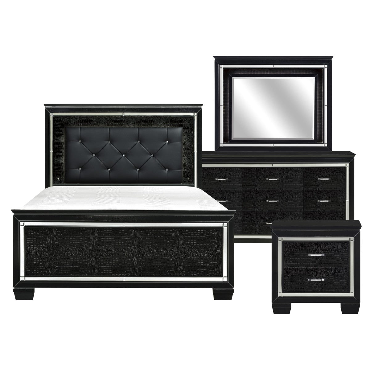 Bedroom Set - Black - Allura