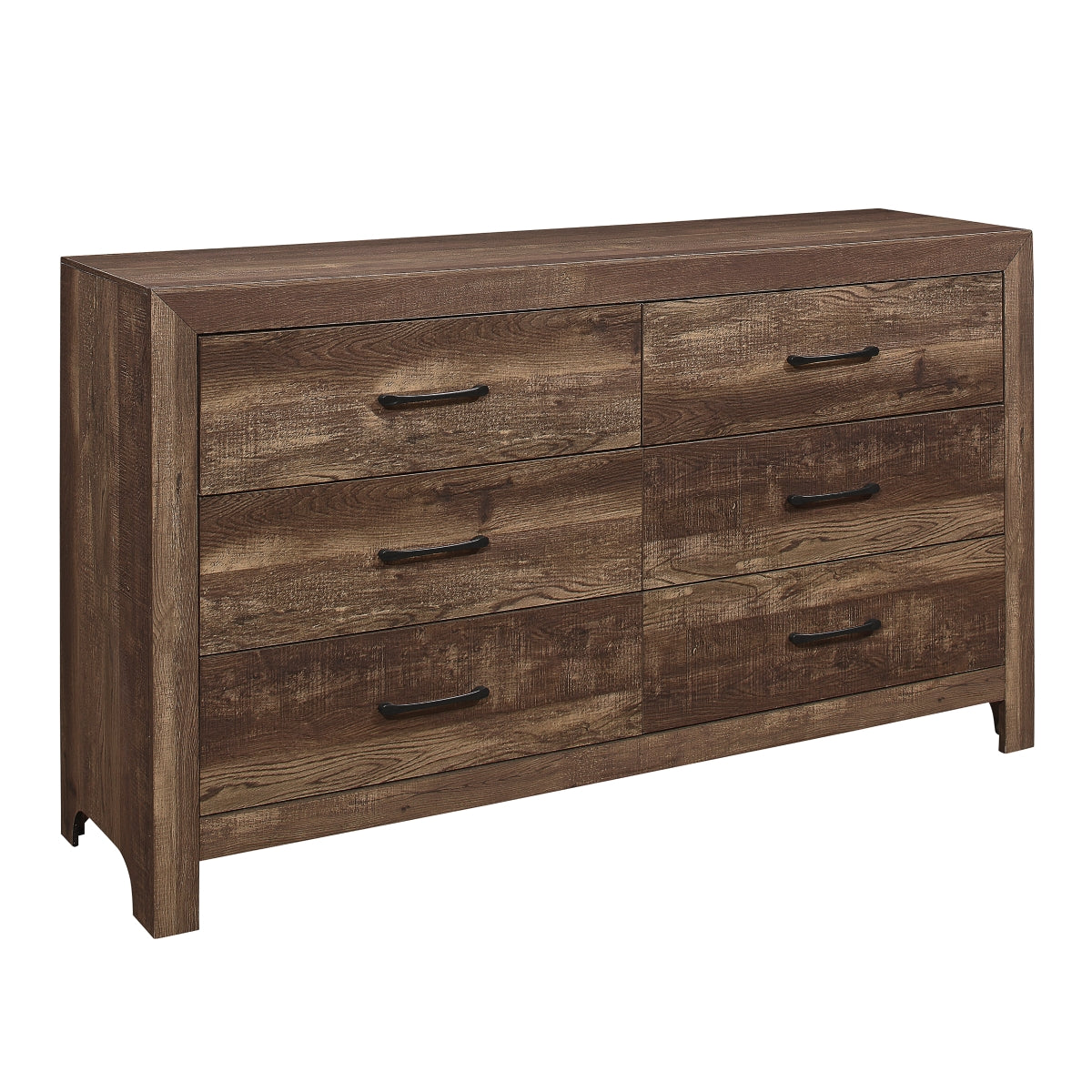 Corbin - 6 Drawer Dresser - Rustic Brown