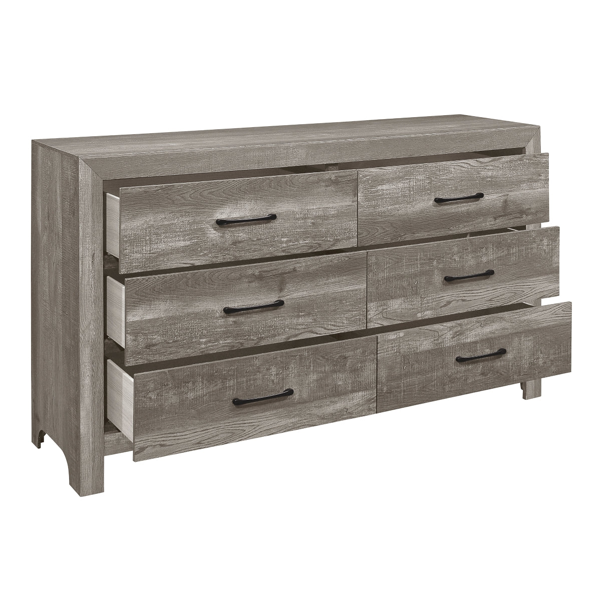 Corbin - 6 Drawer Dresser - Gray