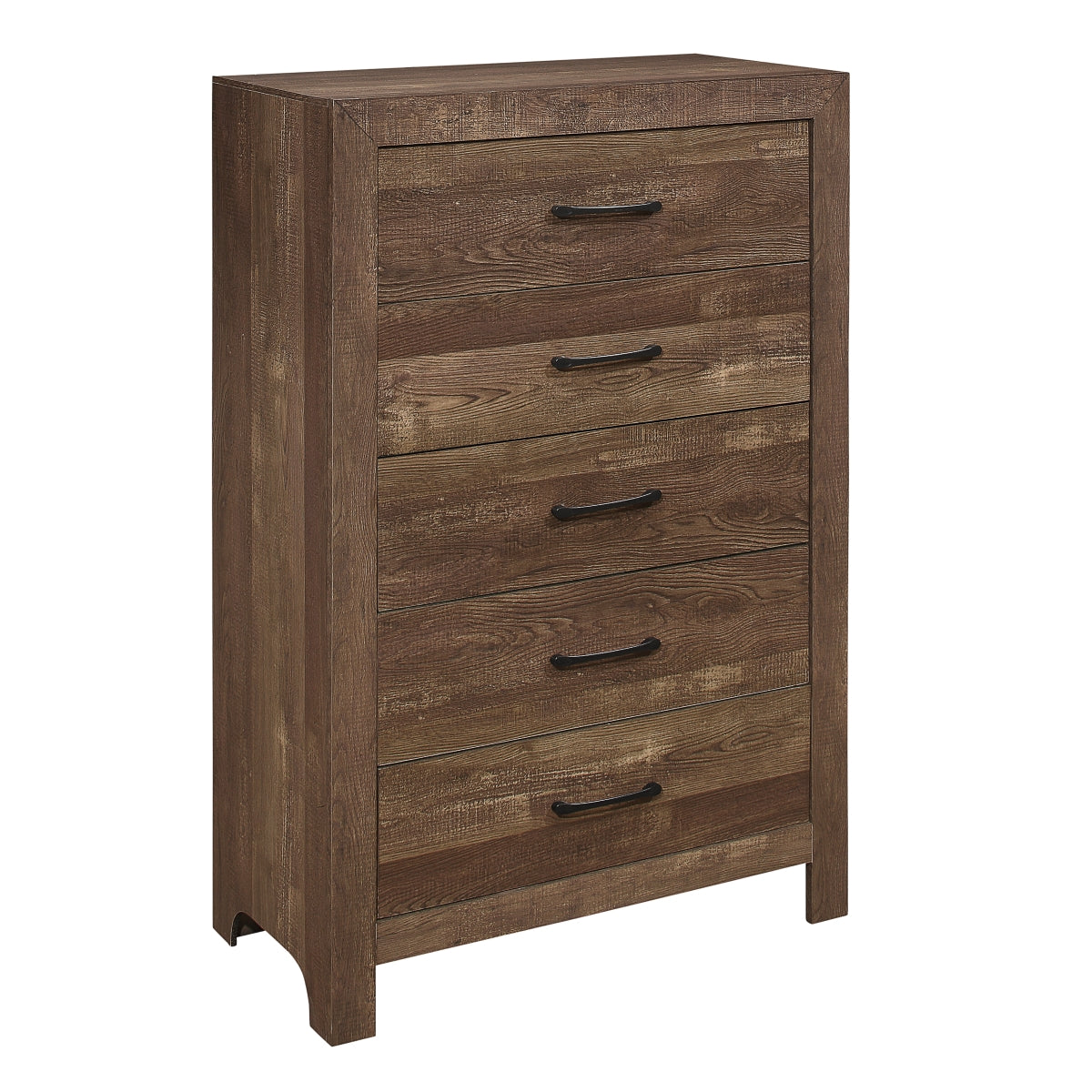 Corbin - 5 Drawer Chest - Rustic Brown