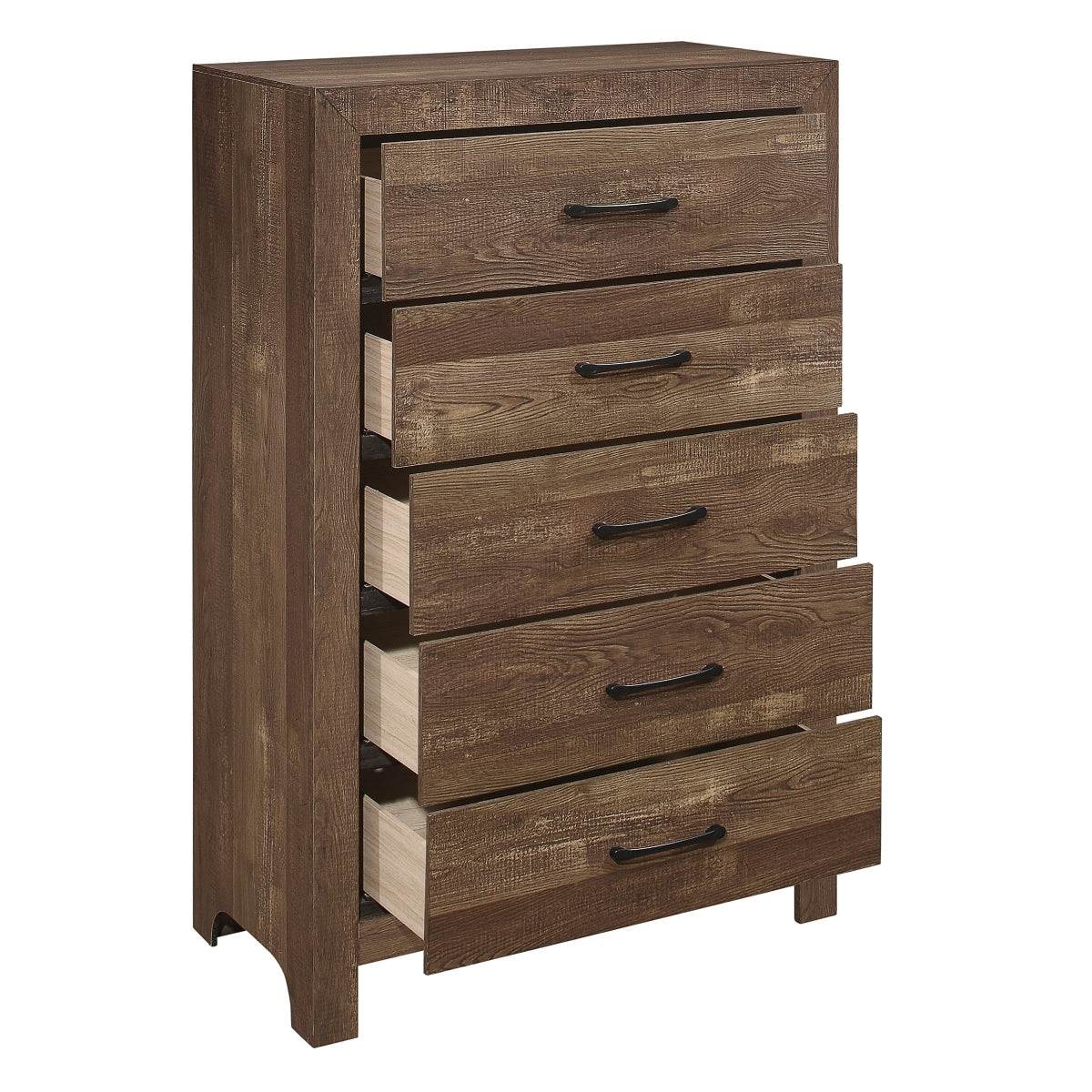 Corbin - 5 Drawer Chest - Rustic Brown