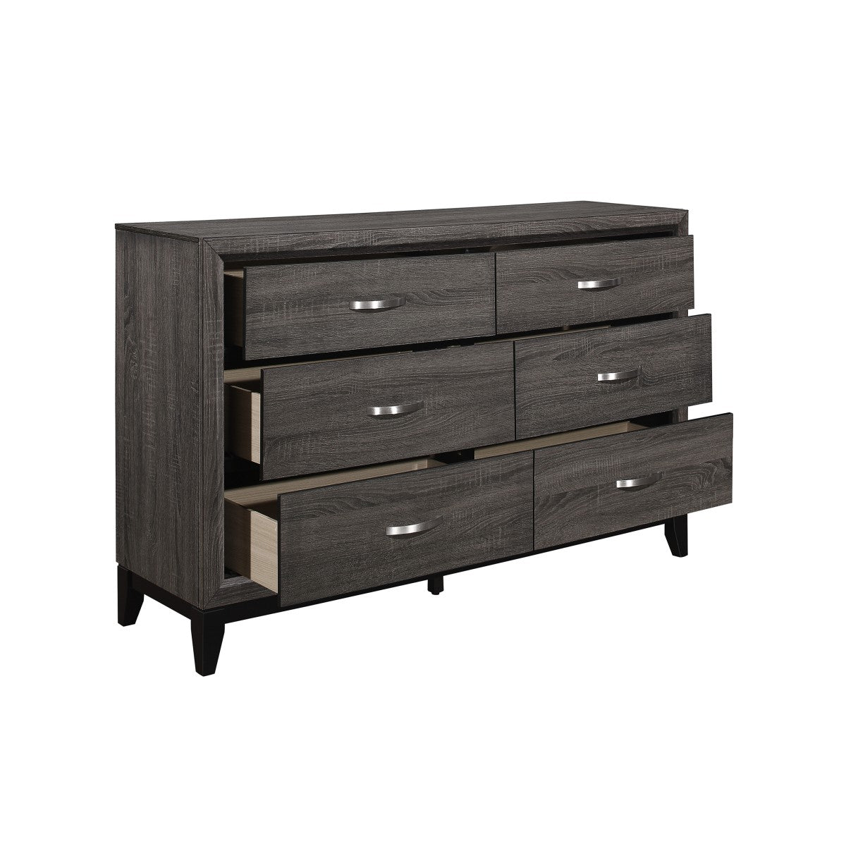 Davi - 6 Drawer Dresser - Gray