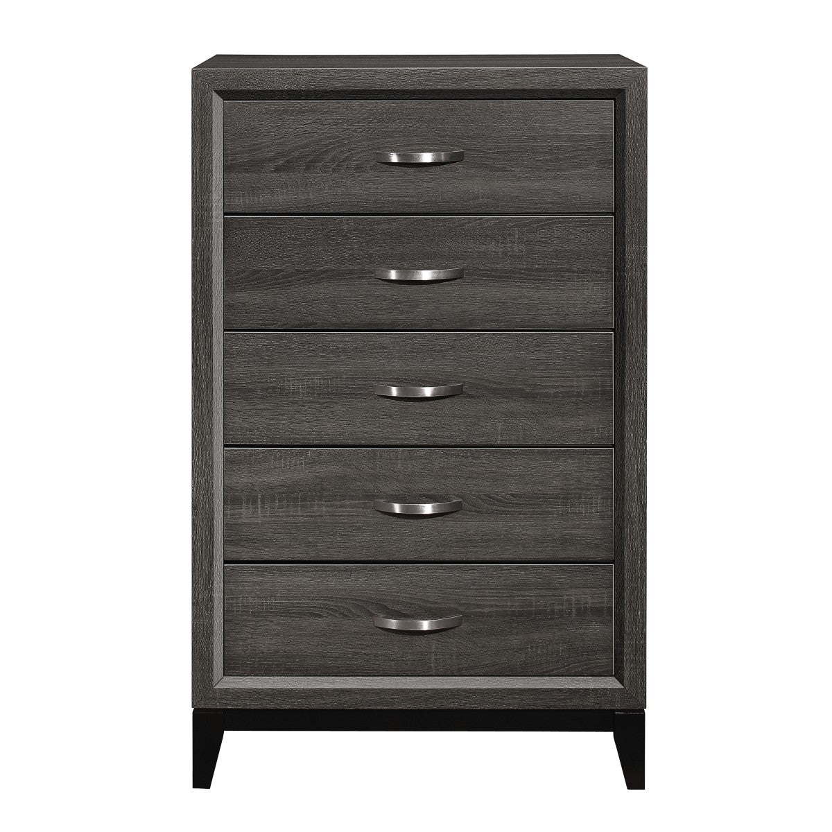 Davi - 5 Drawer Chest - Gray