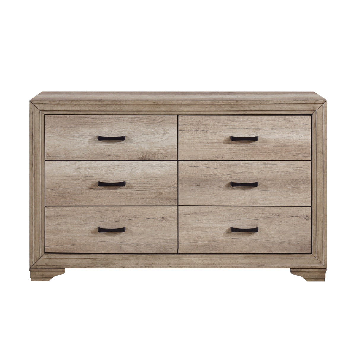 Lonan - 6 Drawer Dresser - Light Elm
