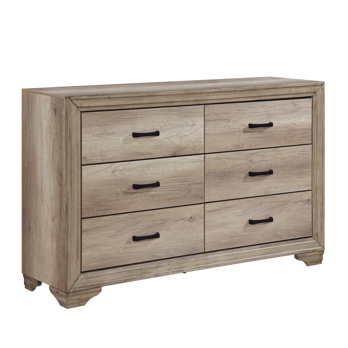 Lonan - 6 Drawer Dresser - Light Elm