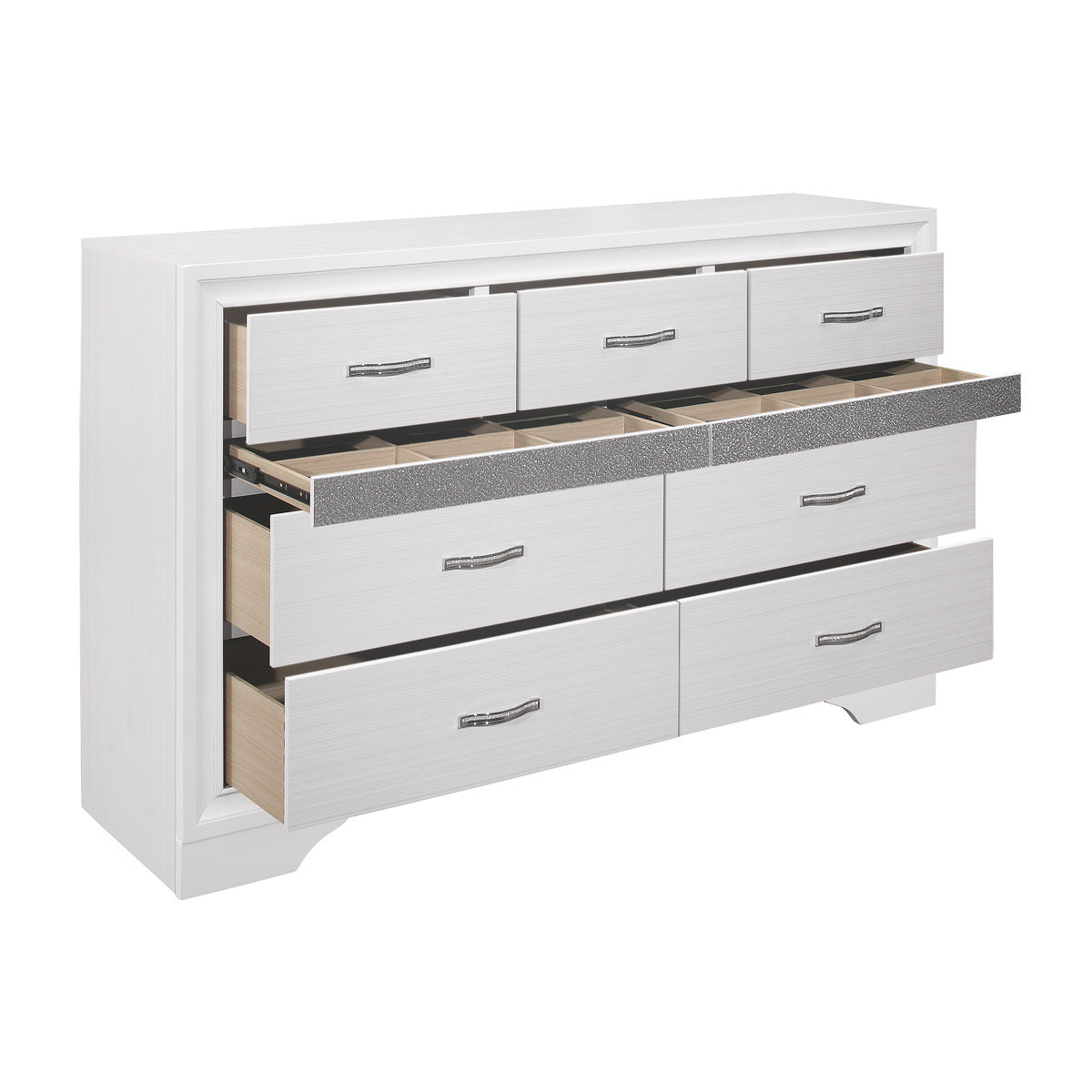 Luster - 6 Drawer Dresser - White