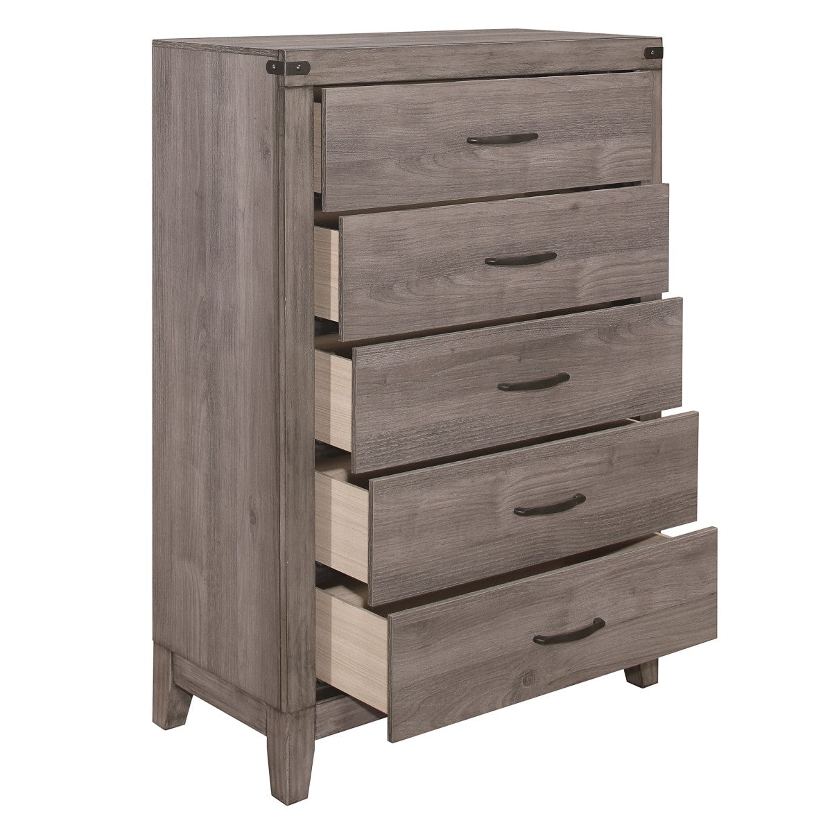 Woodrow - 5 Drawer Chest - Gray