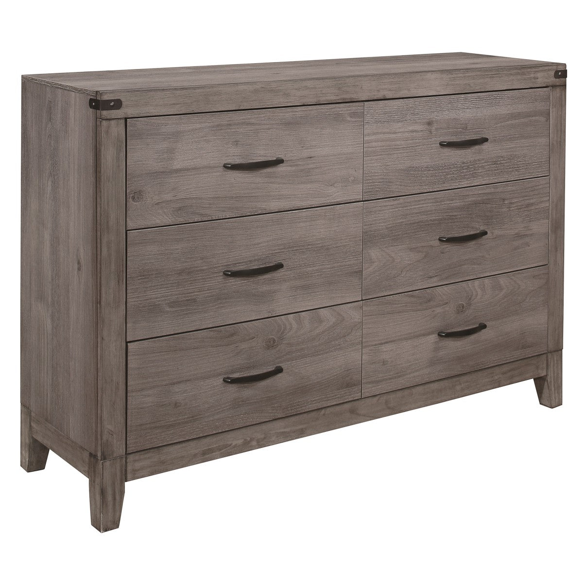 Woodrow - 6 Drawer Dresser - Gray