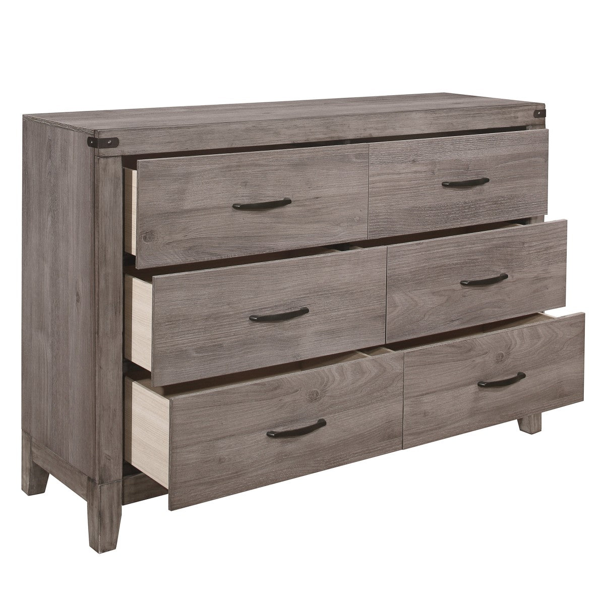 Woodrow - 6 Drawer Dresser - Gray