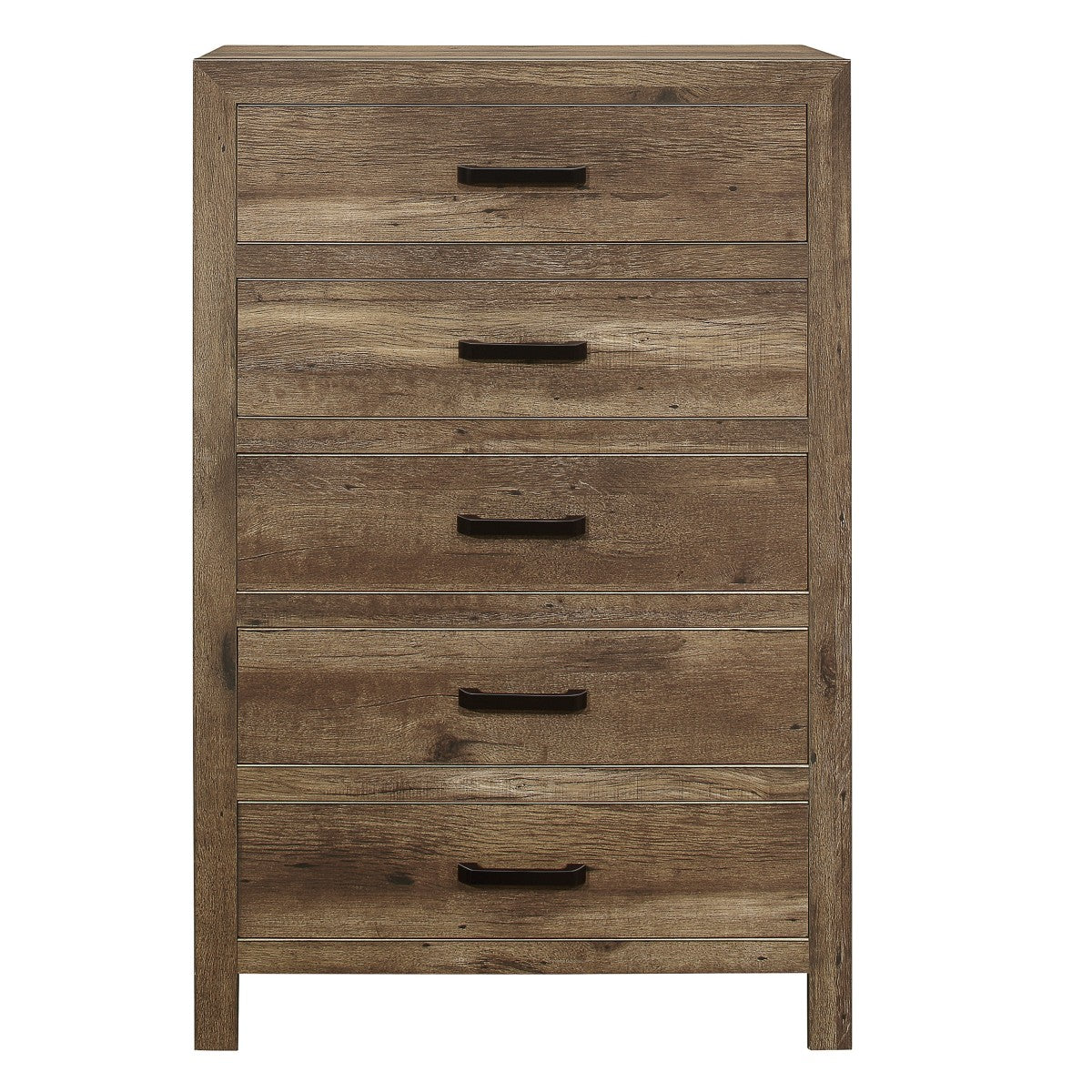 Mandan - 5 Drawer Chest - Rustic Brown