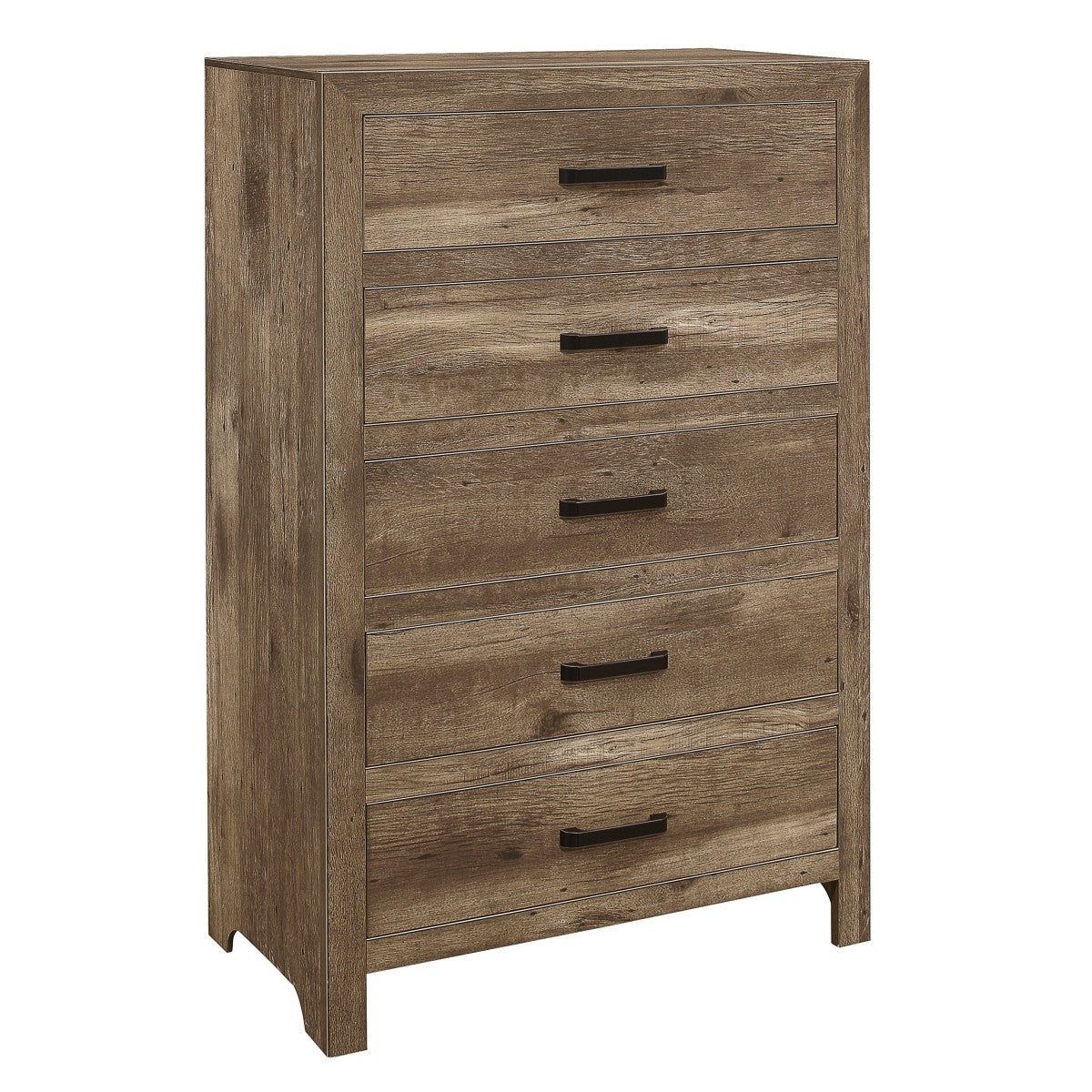Mandan - 5 Drawer Chest - Rustic Brown