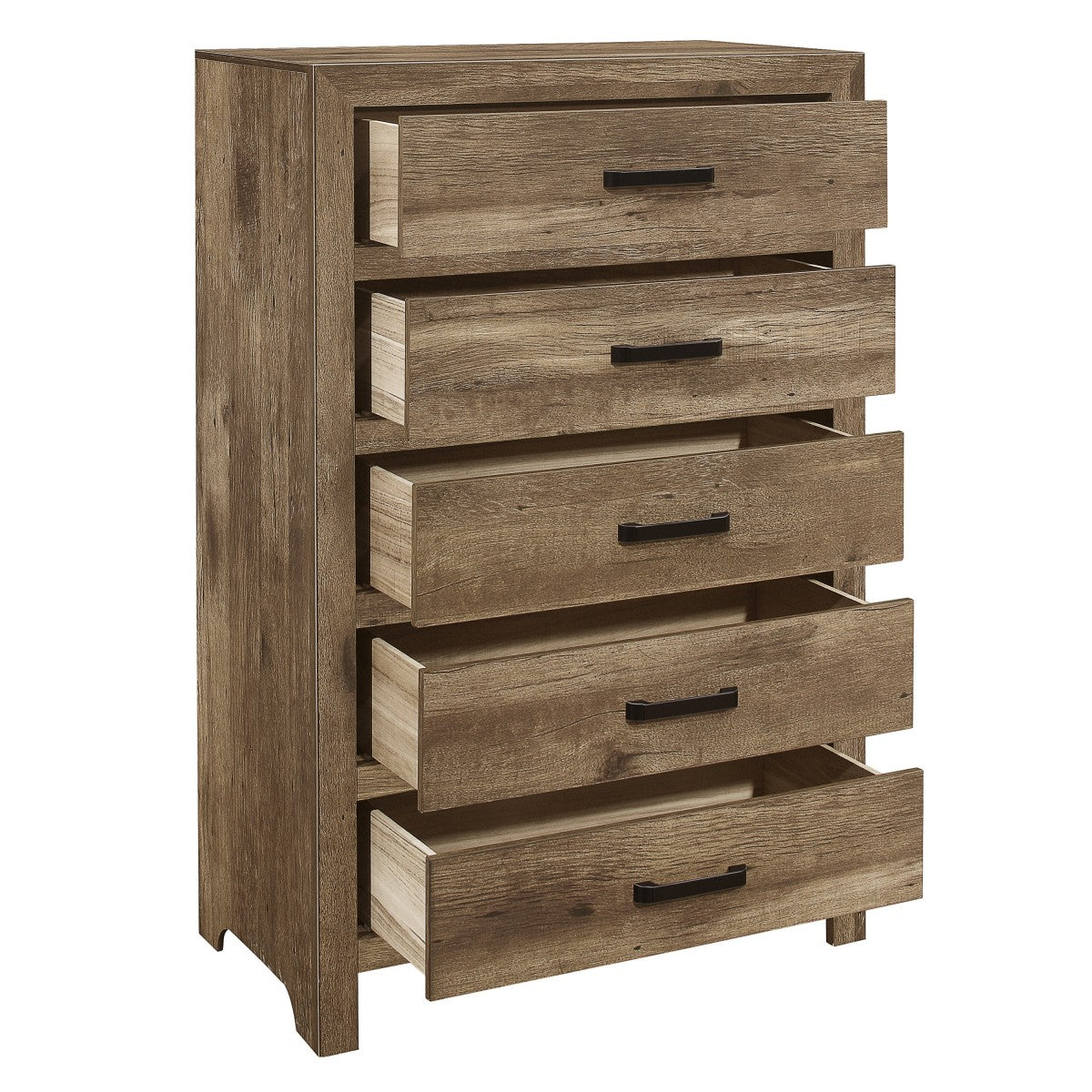 Mandan - 5 Drawer Chest - Rustic Brown