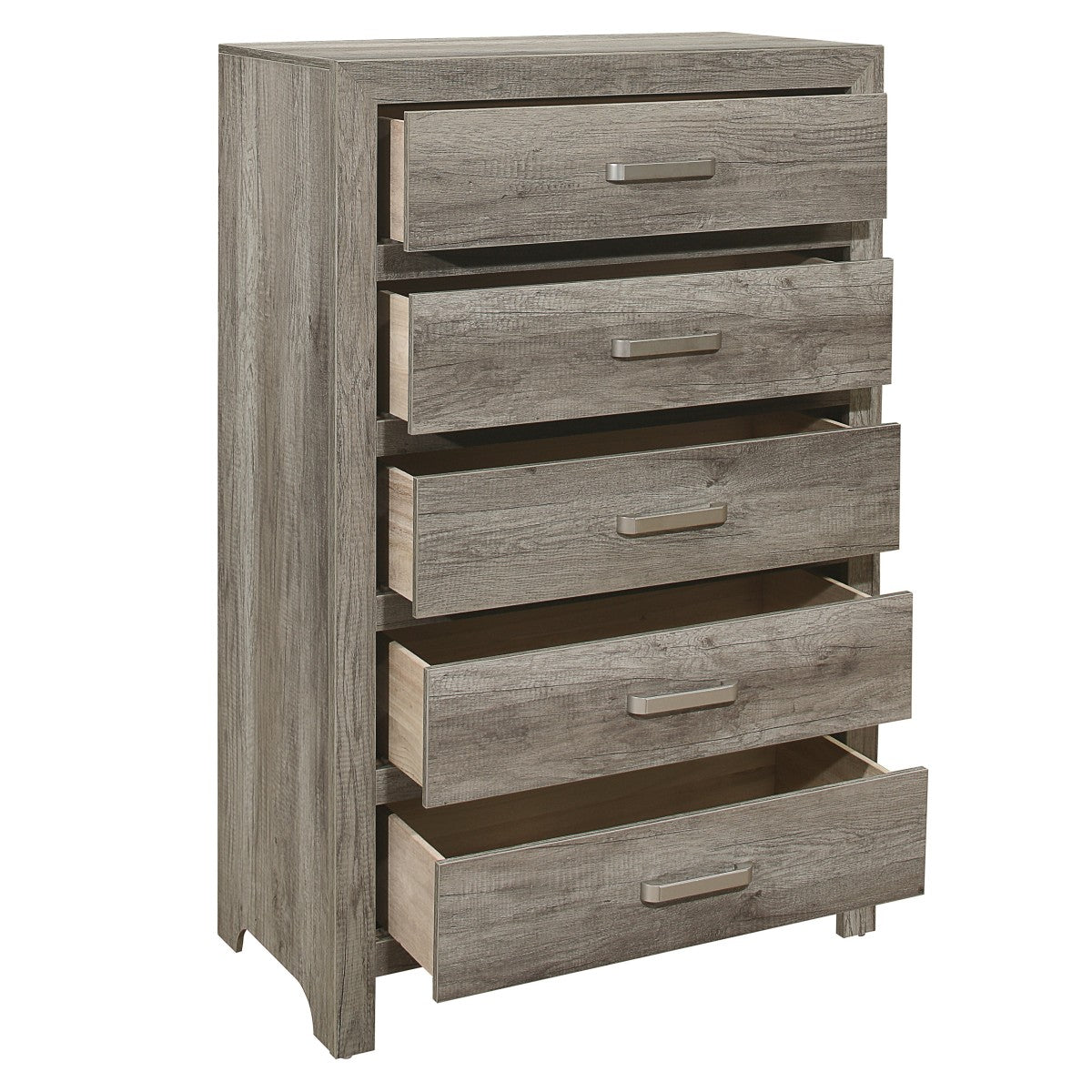 Mandan - 5 Drawer Chest - Gray