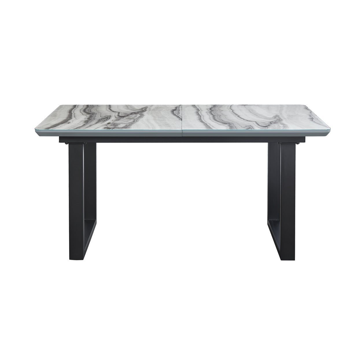 Lilas - Dining Table - Tempered Glass Marble