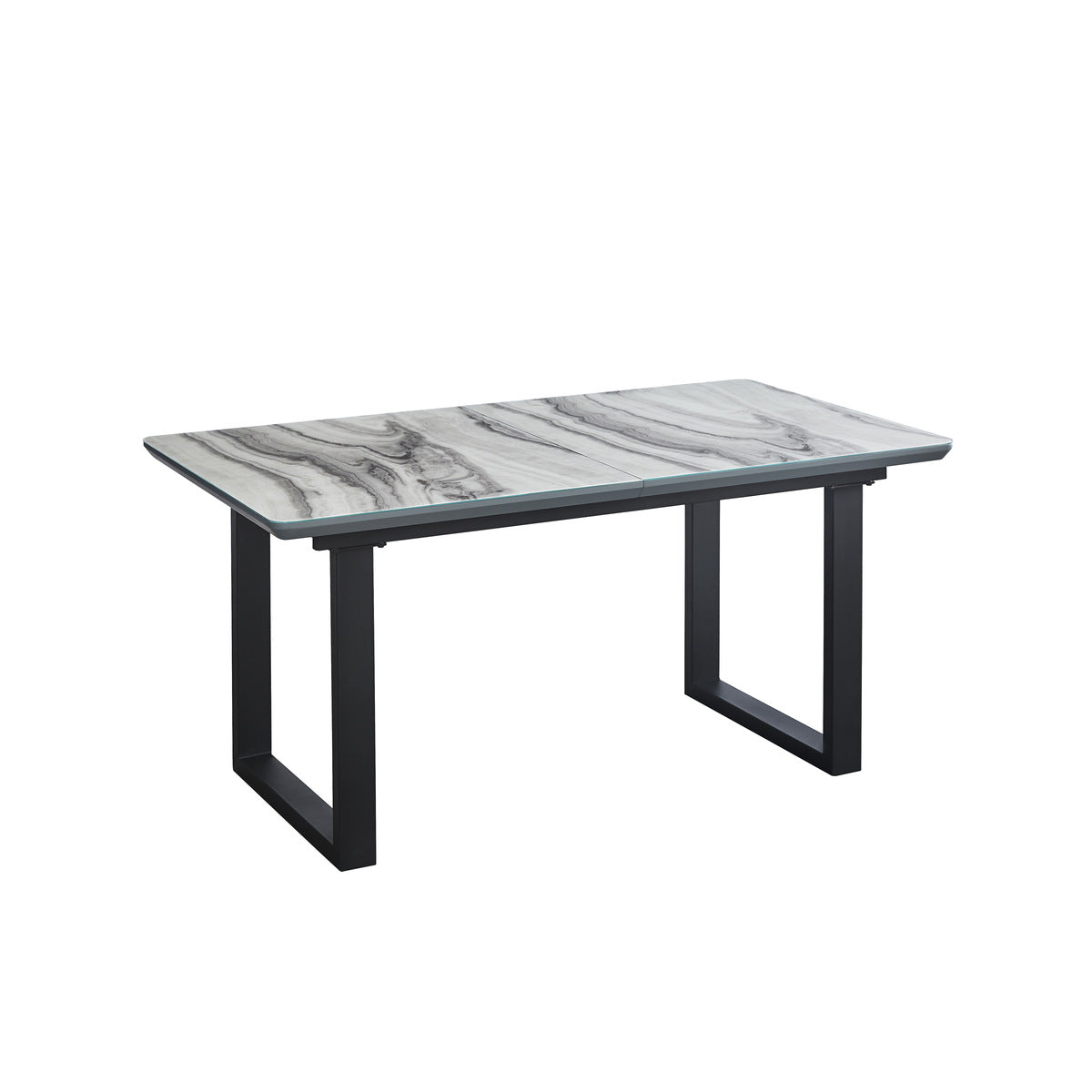 Lilas - Dining Table - Tempered Glass Marble