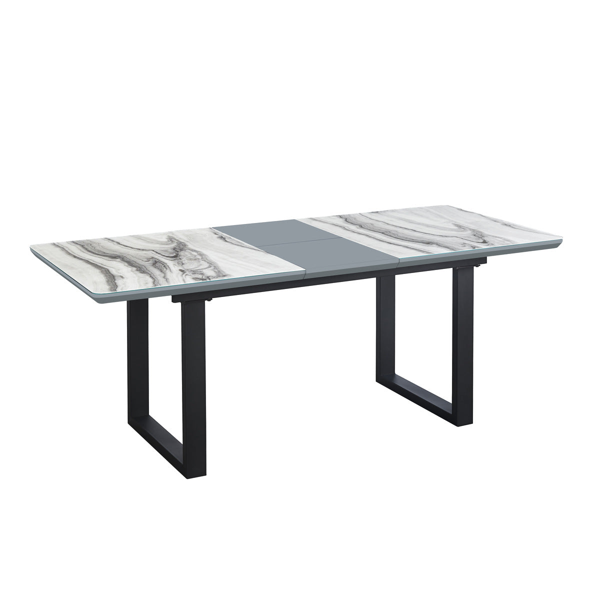 Lilas - Dining Table - Tempered Glass Marble
