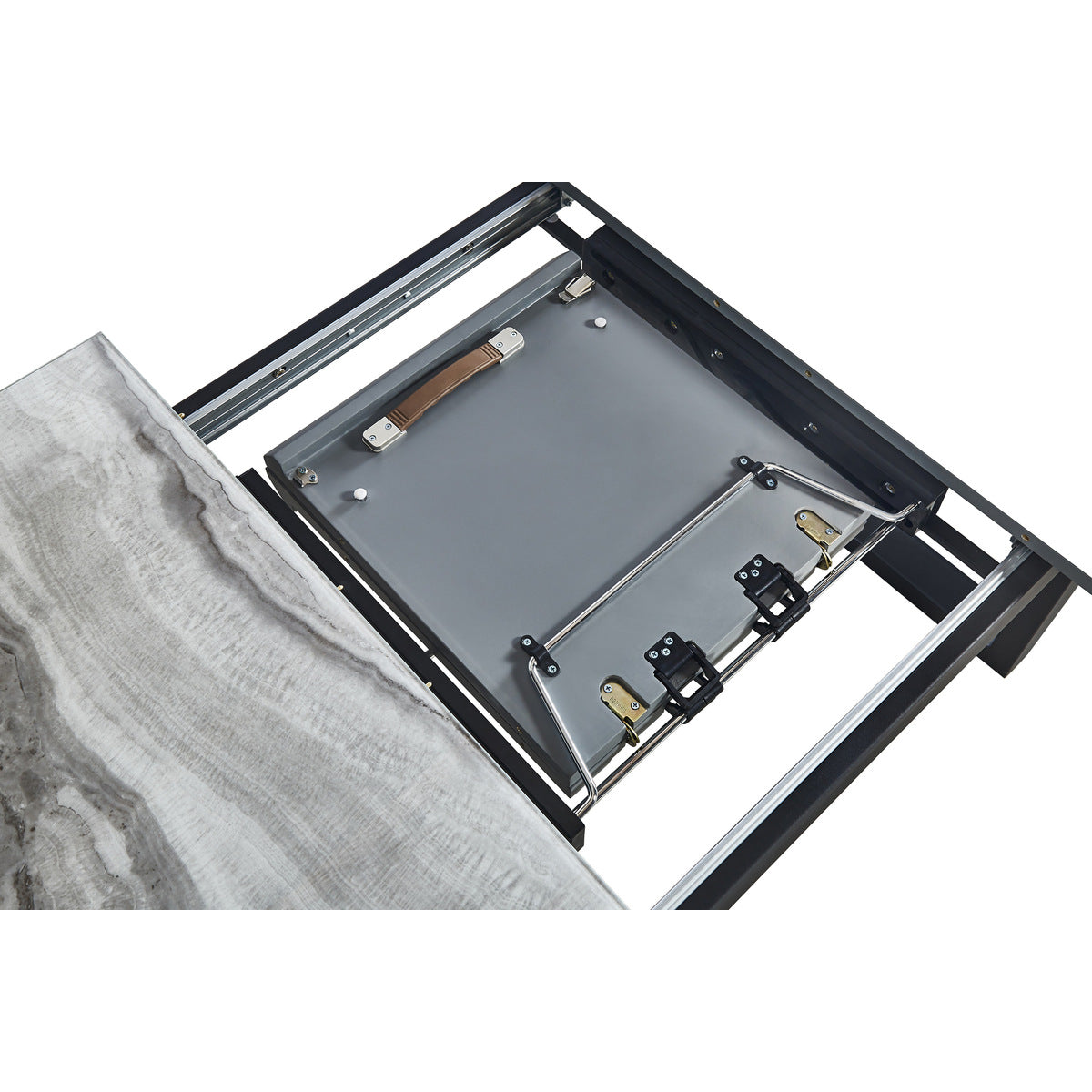 Lilas - Dining Table - Tempered Glass Marble