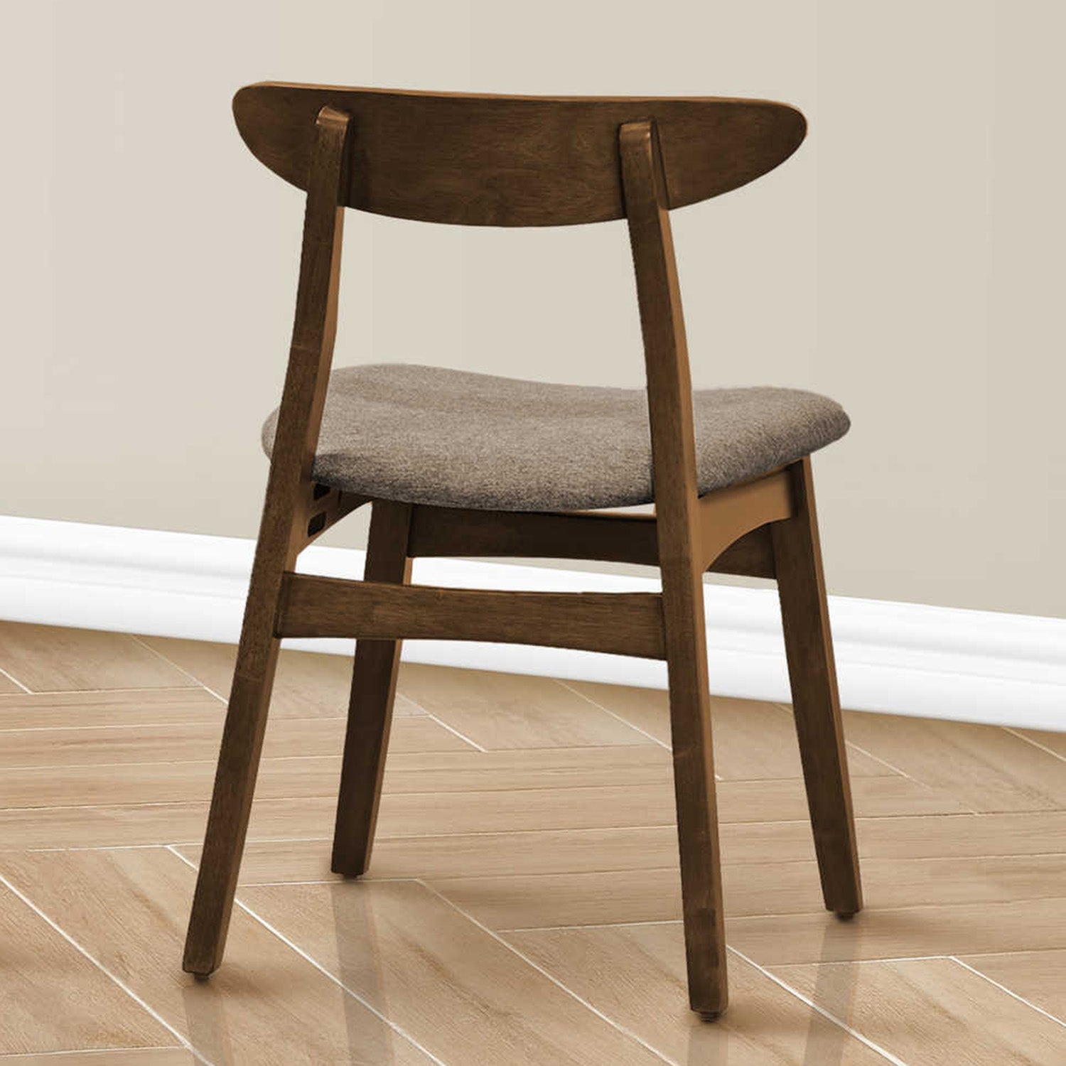 Oslo - Dining Chair - Walnut & Beige