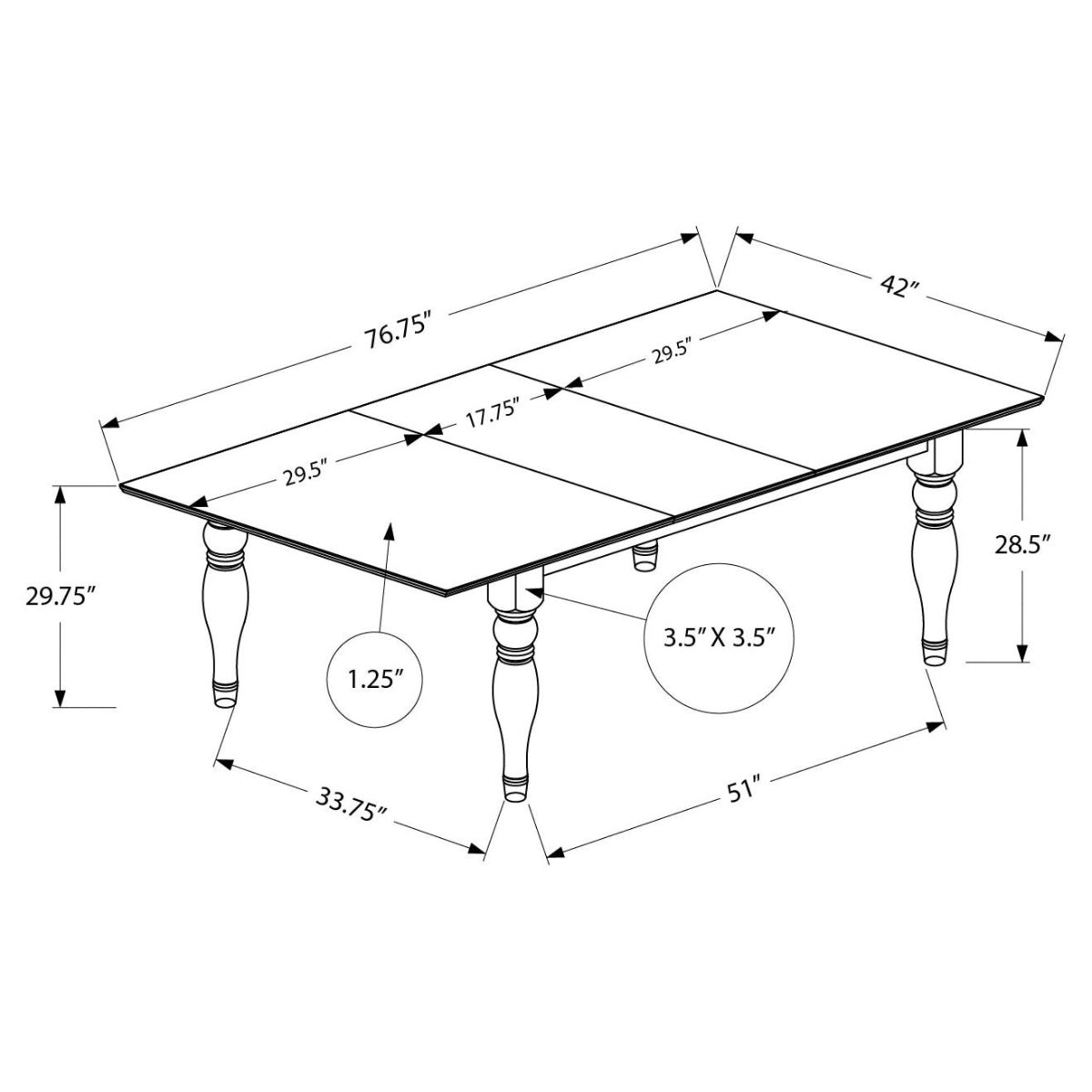 Olivier - Dining Table - Antique Grey Veneer Wood